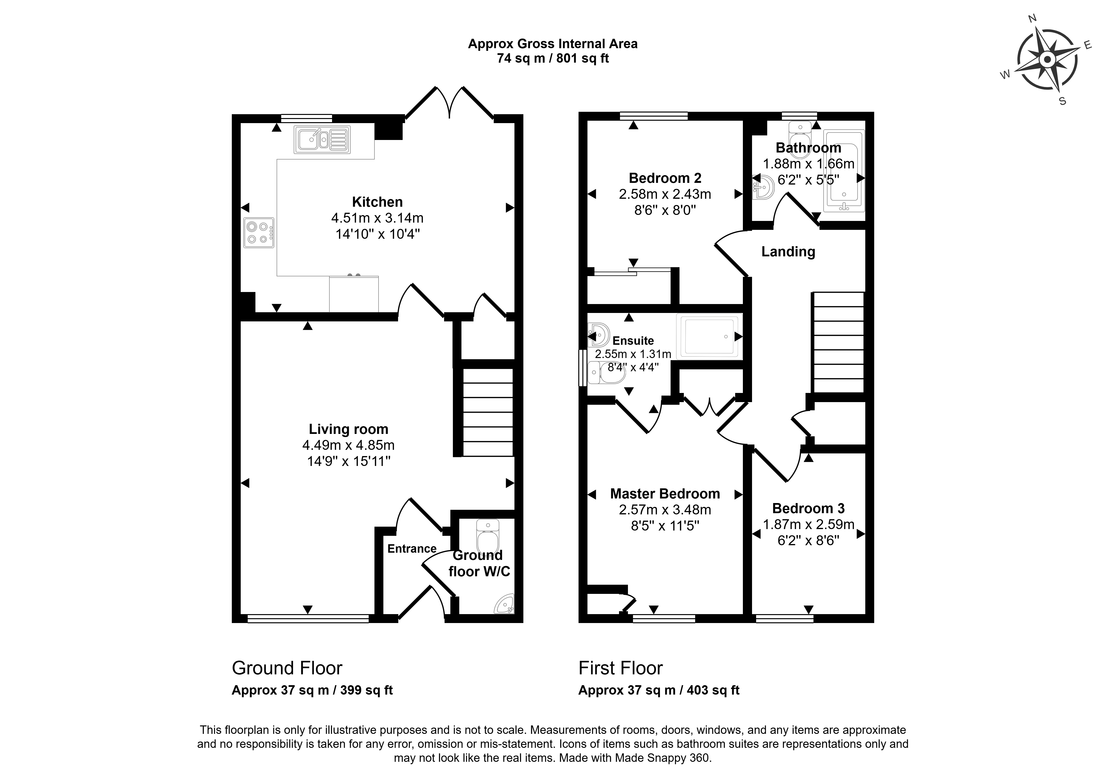 54, Blackiston Close, Durham floorplan
