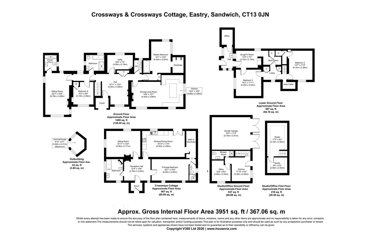 Crossways & Crossways Cottage, Sandwich floorplan