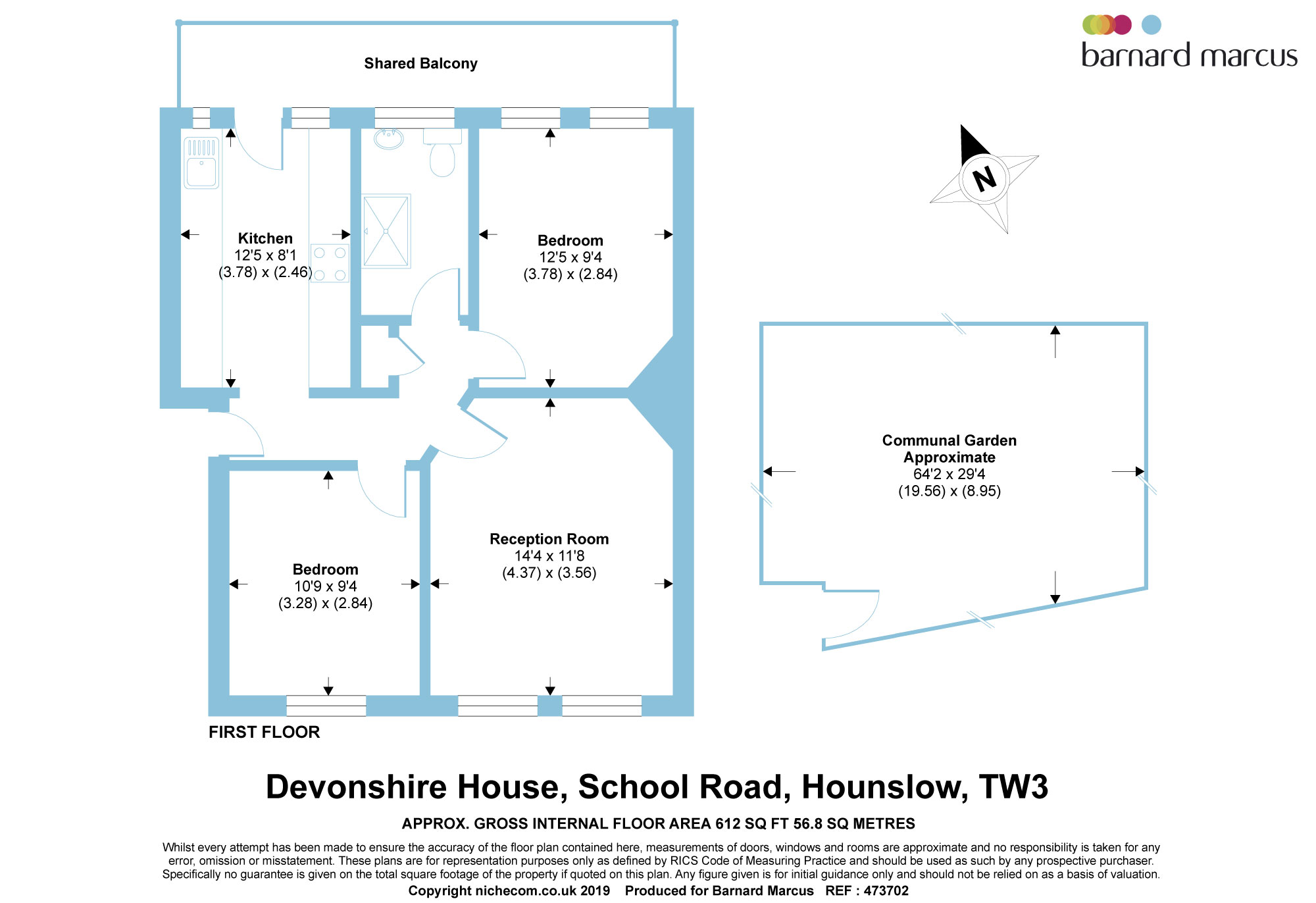 2 Bedrooms Flat for sale in School Road, Hounslow TW3