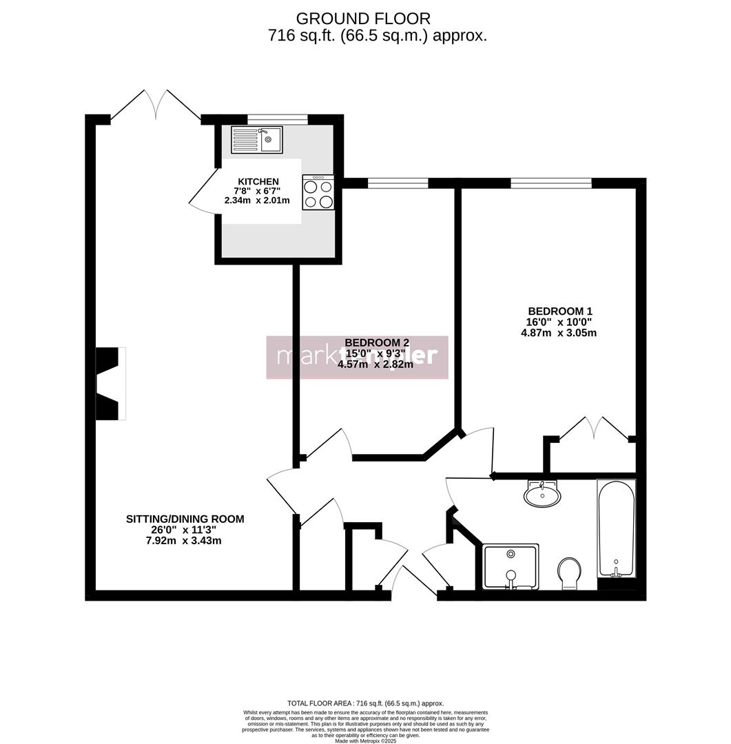 Pegasus Court, Flat 13, 83, Silver Street, Nailsea floorplan