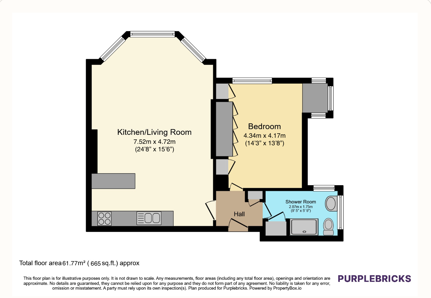 Flat 4/Caen Tower, Westwood Hill, London floorplan