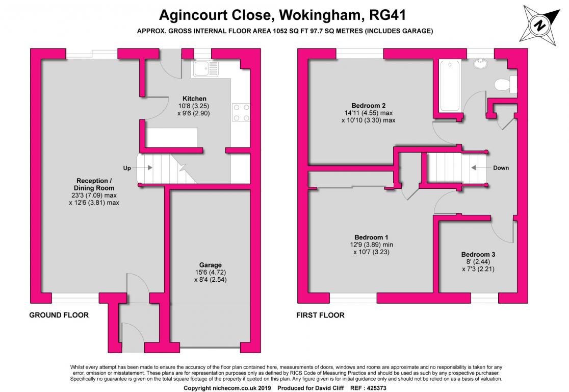 3 Bedrooms Terraced house for sale in Agincourt Close, Wokingham RG41