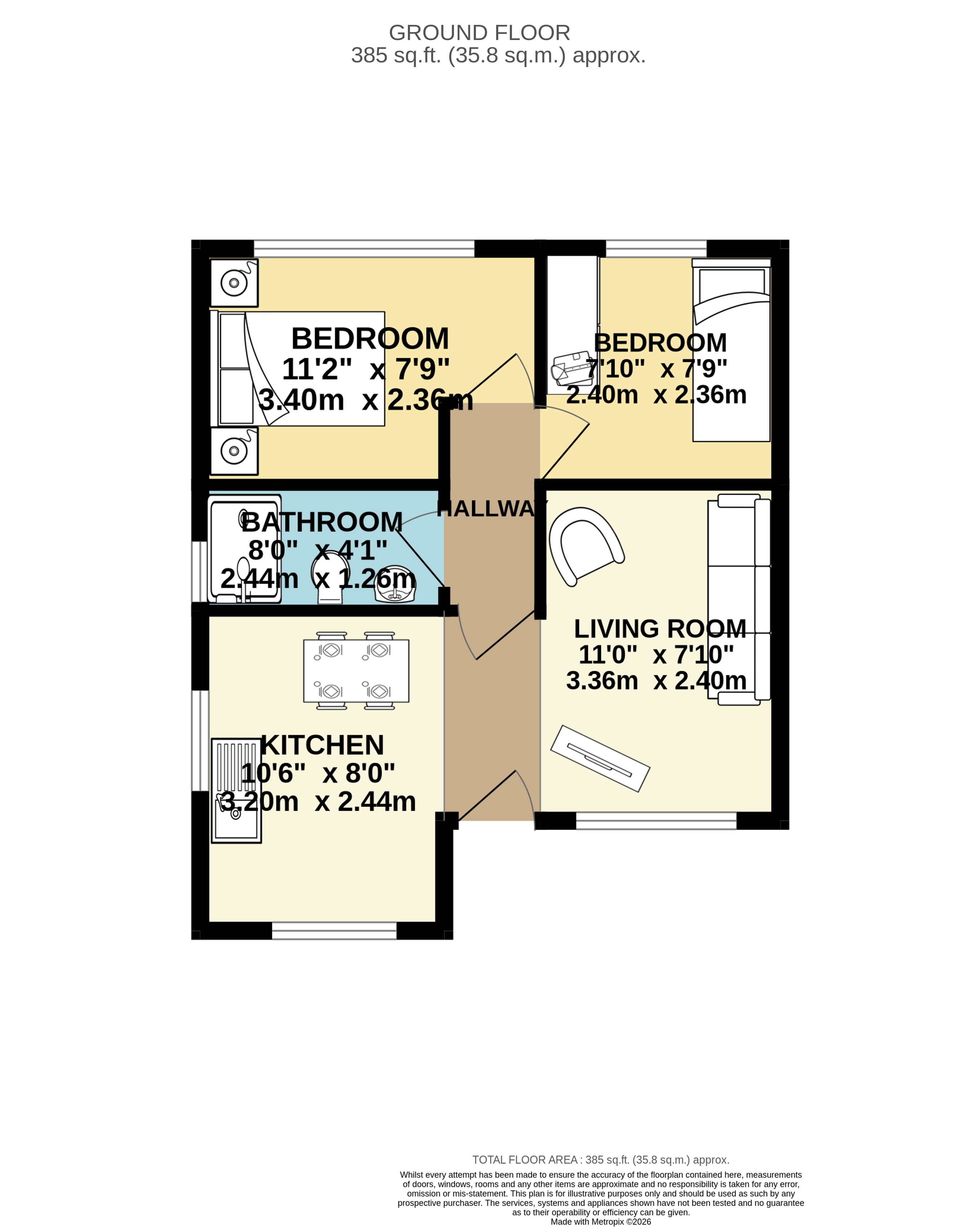 137, Second Avenue, Bridlington floorplan