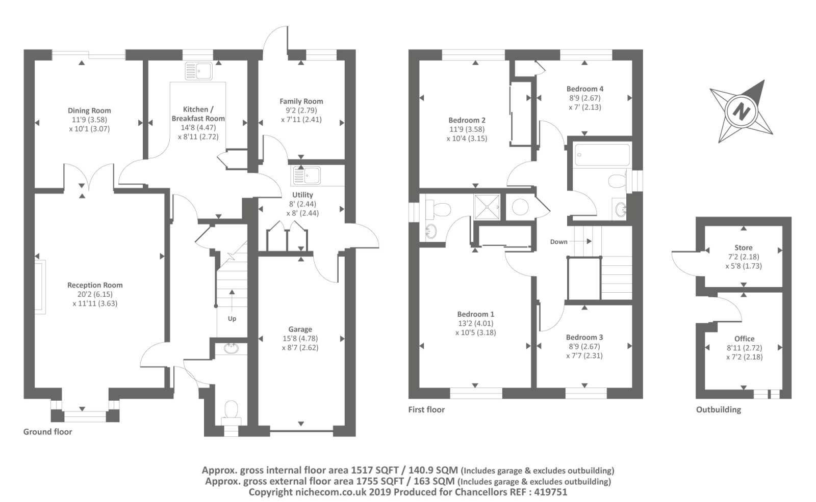 4 Bedrooms Detached house for sale in Lightwater, Surrey GU18