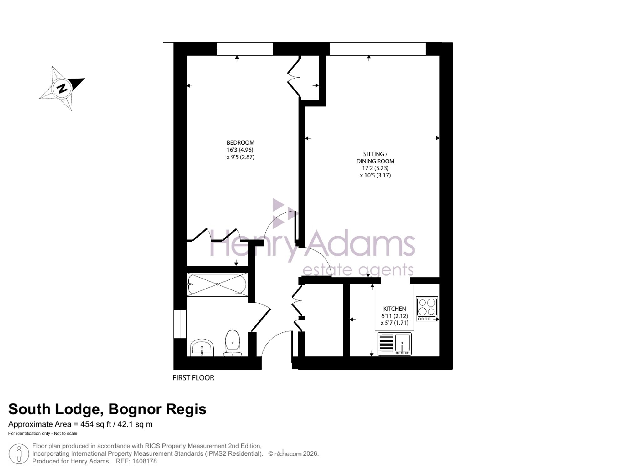 Flat 9 South Lodge, Pagham Road, Nyetimber, Bognor Regis floorplan
