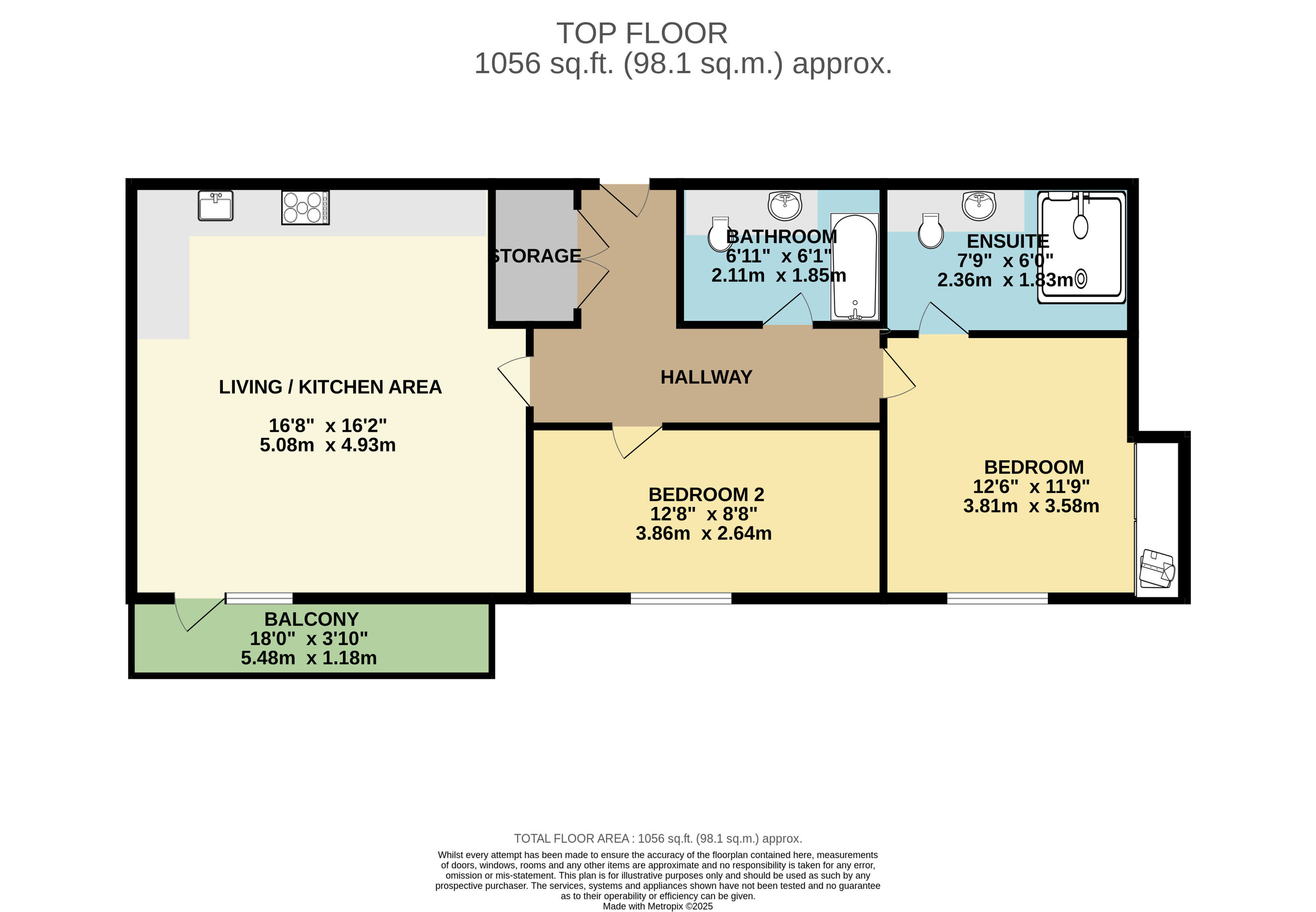 Flat 43, Blackthorn House, St Clements Avenue, Romford floorplan