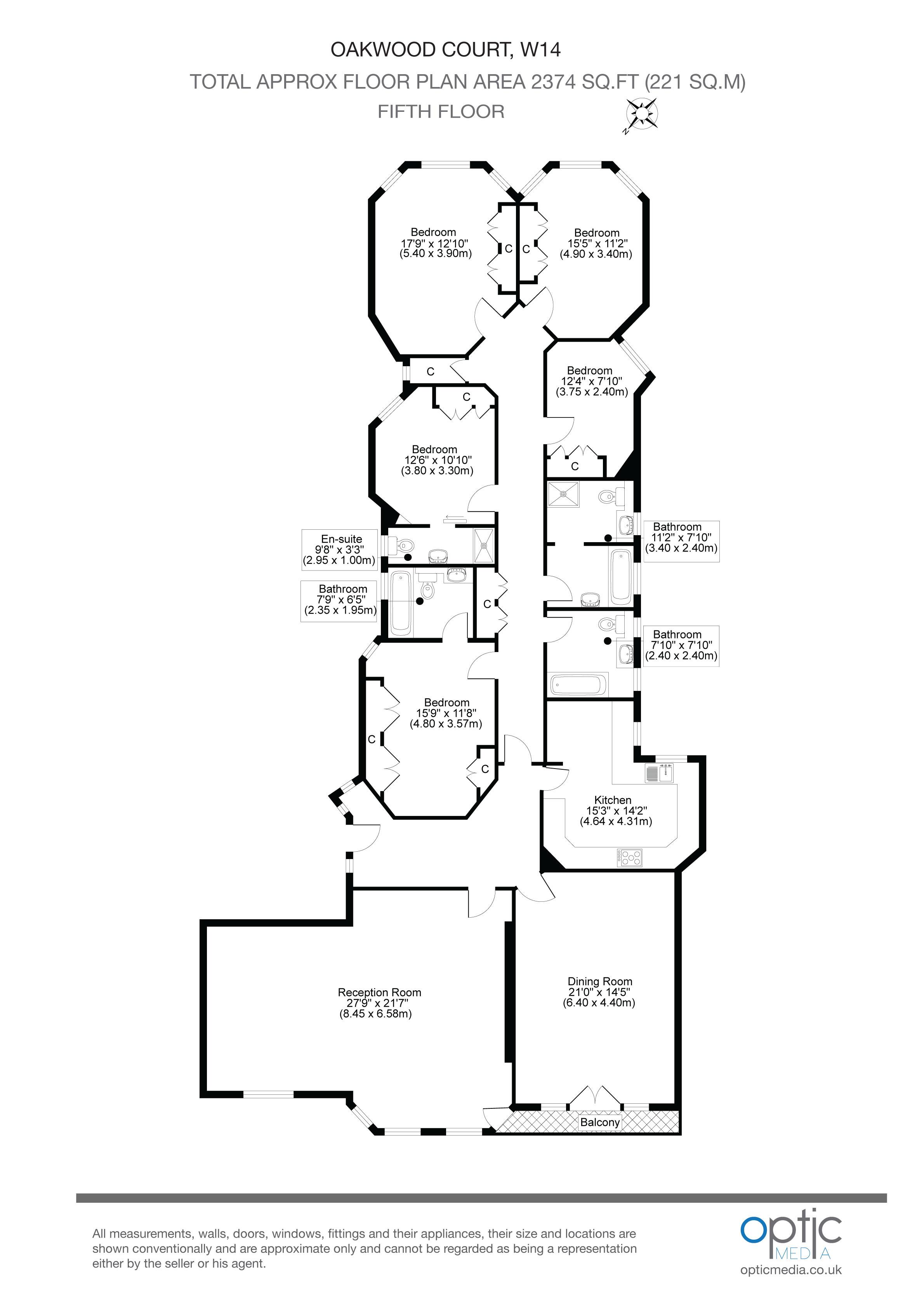 5 Bedrooms Flat for sale in Oakwood Court, Kensington W14