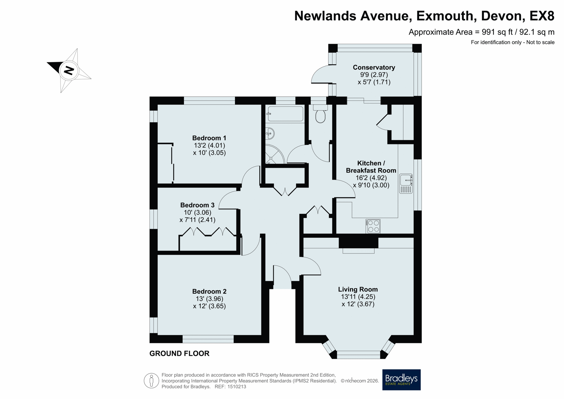 23 Newlands Avenue, Exmouth Devon, Devon floorplan