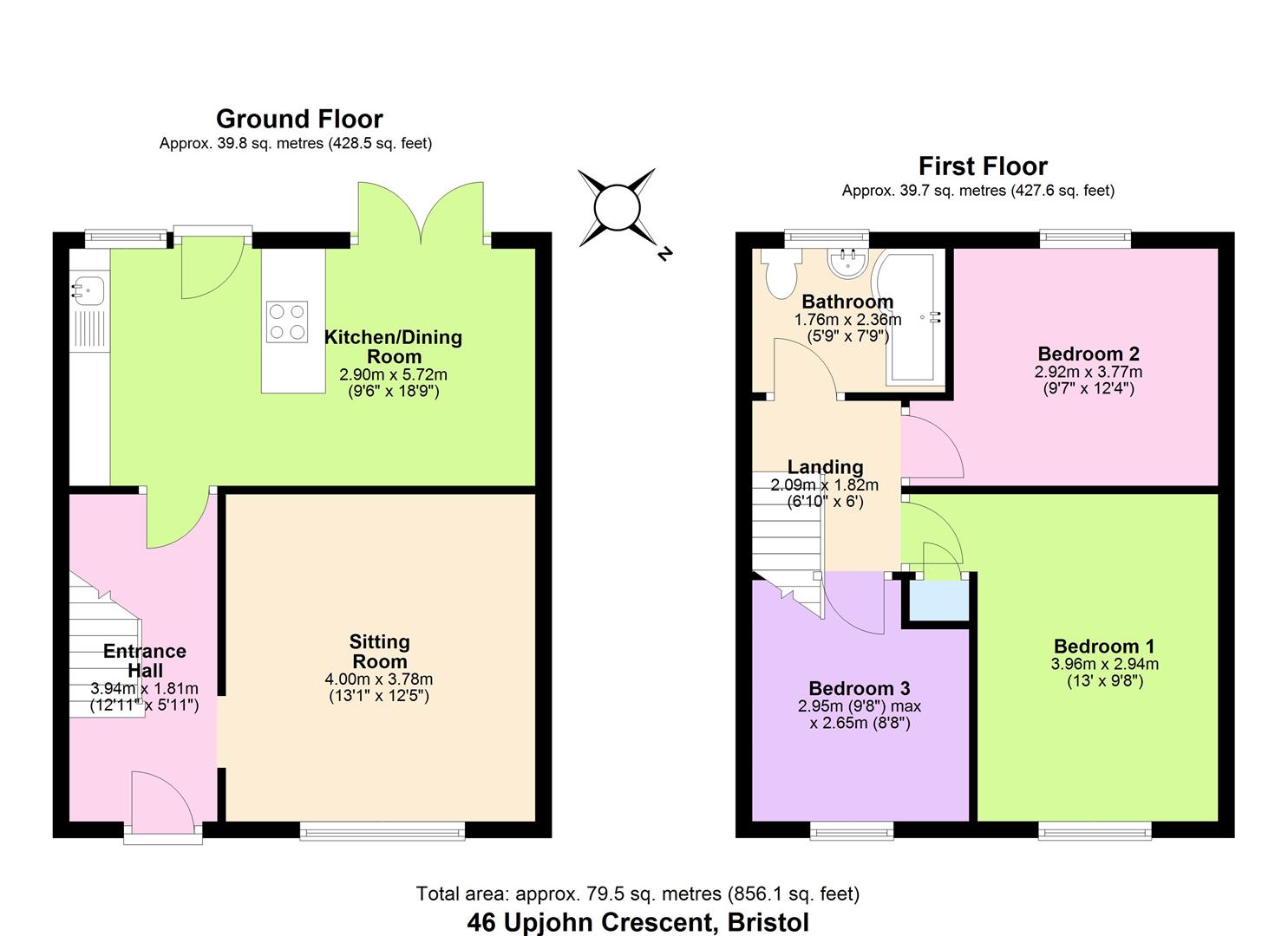 46, Upjohn Crescent, Bristol floorplan