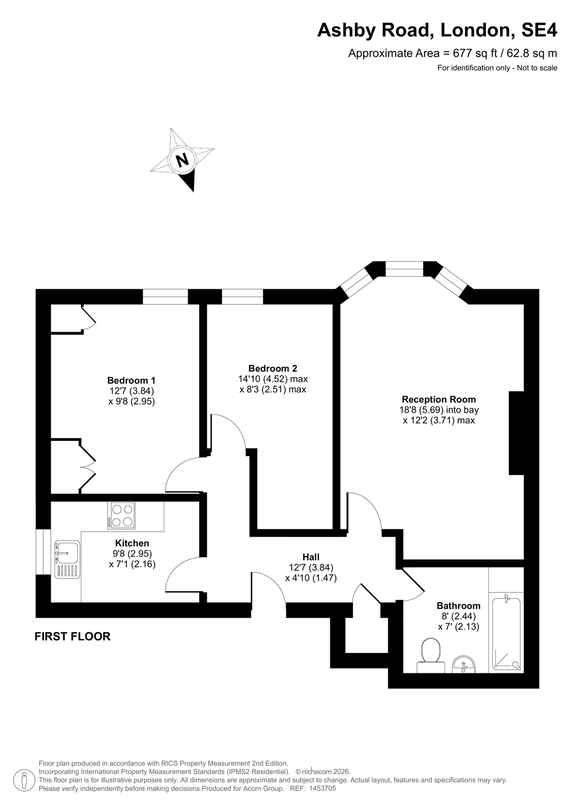 Flat 6, Royston Court, 2, Ashby Road, London floorplan