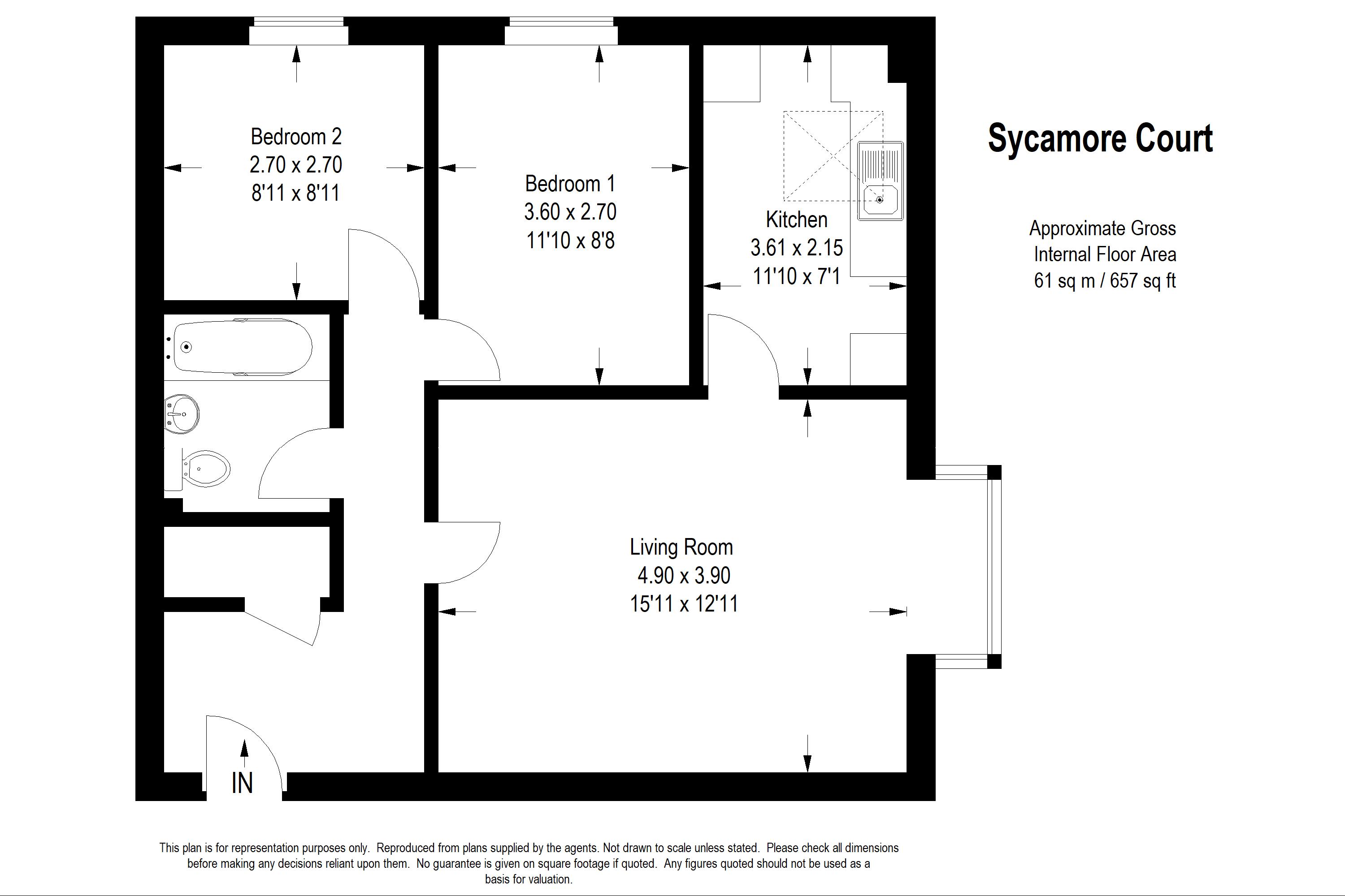 2 Bedrooms Flat to rent in Sycamore Court, Long Gore, Godalming GU7