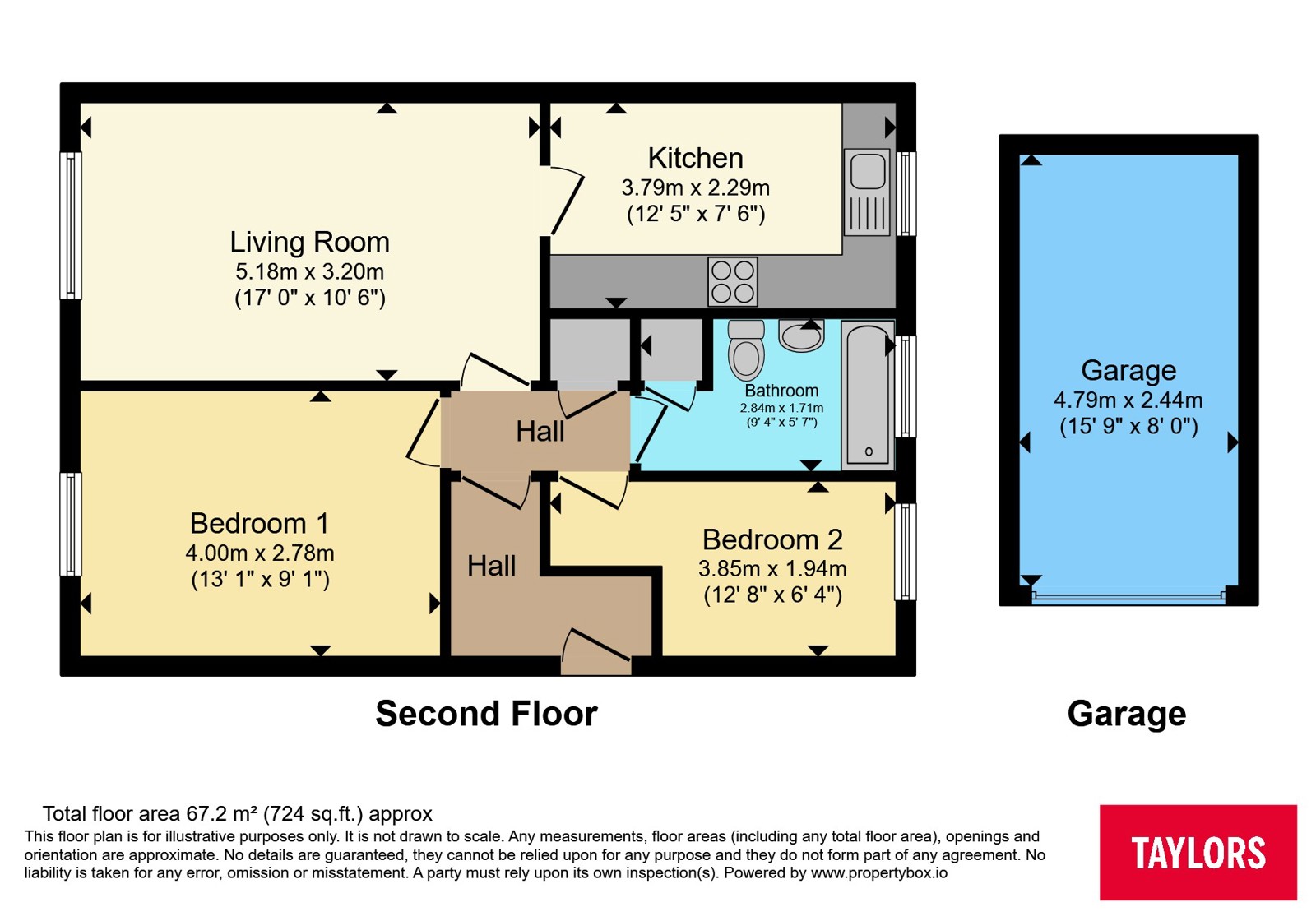 24, Grove Court, Bedfordshire floorplan