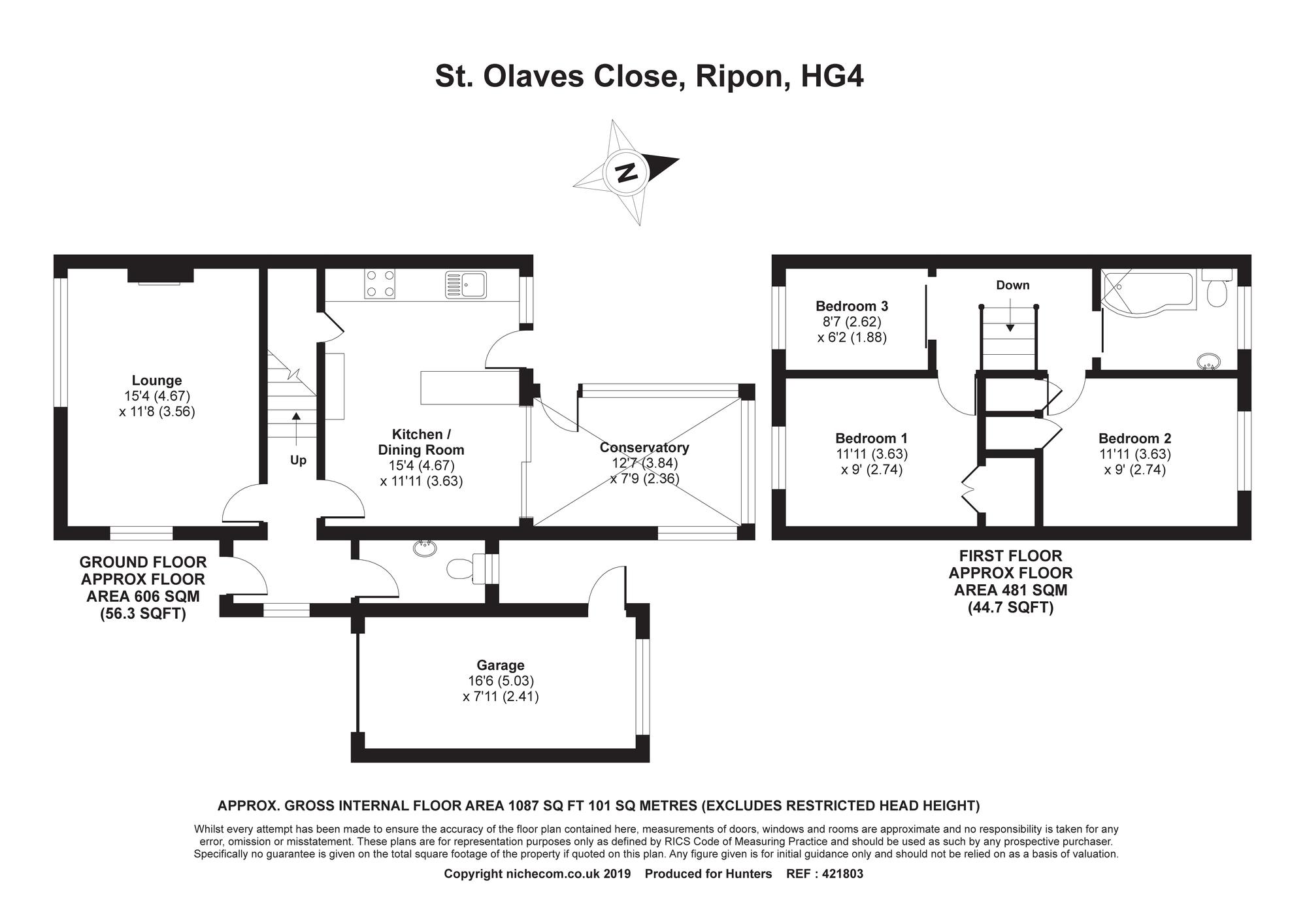 3 Bedrooms Detached house for sale in St. Olaves Close, Ripon HG4