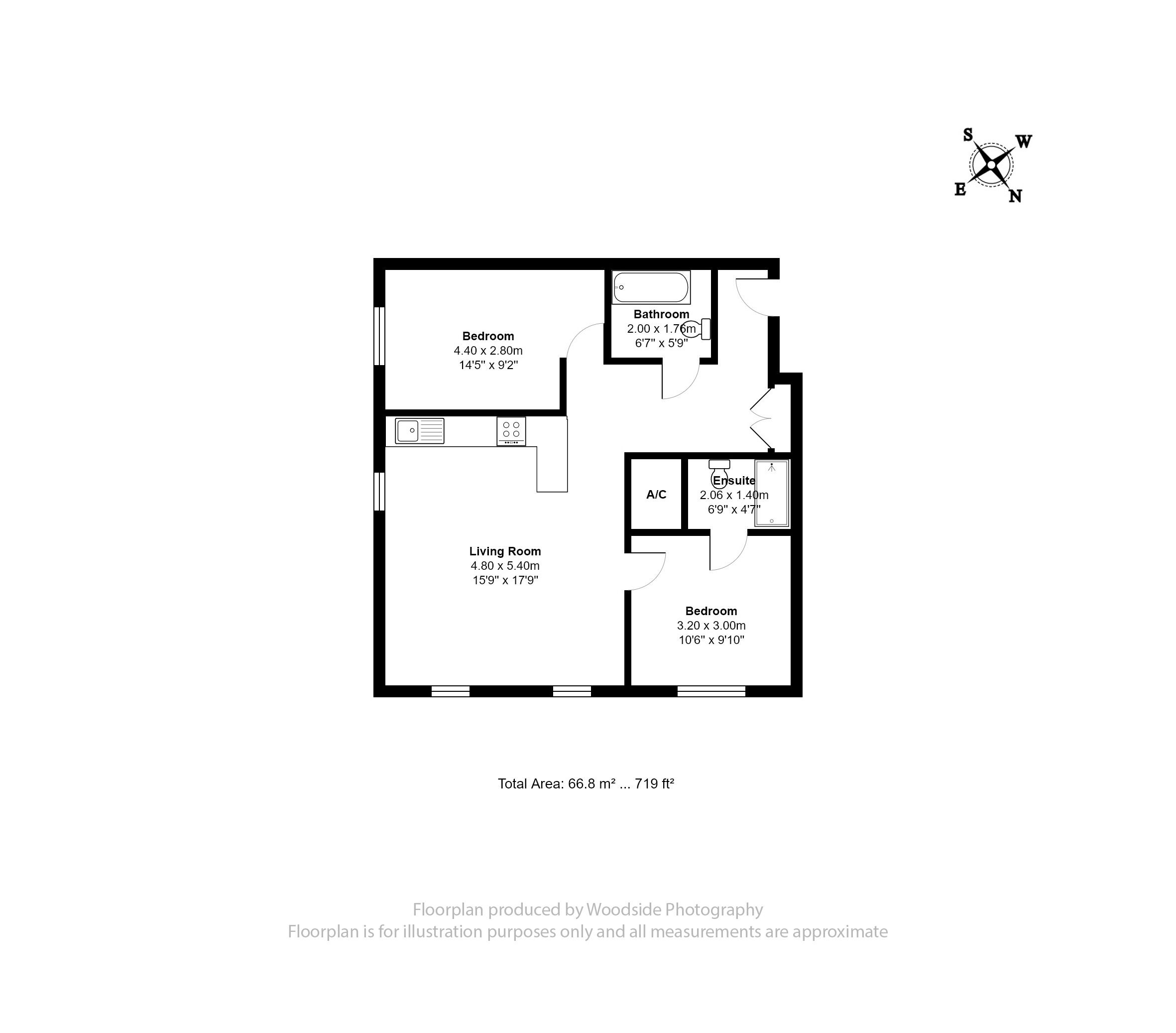 Flat 805, Chevette Court, Luton floorplan