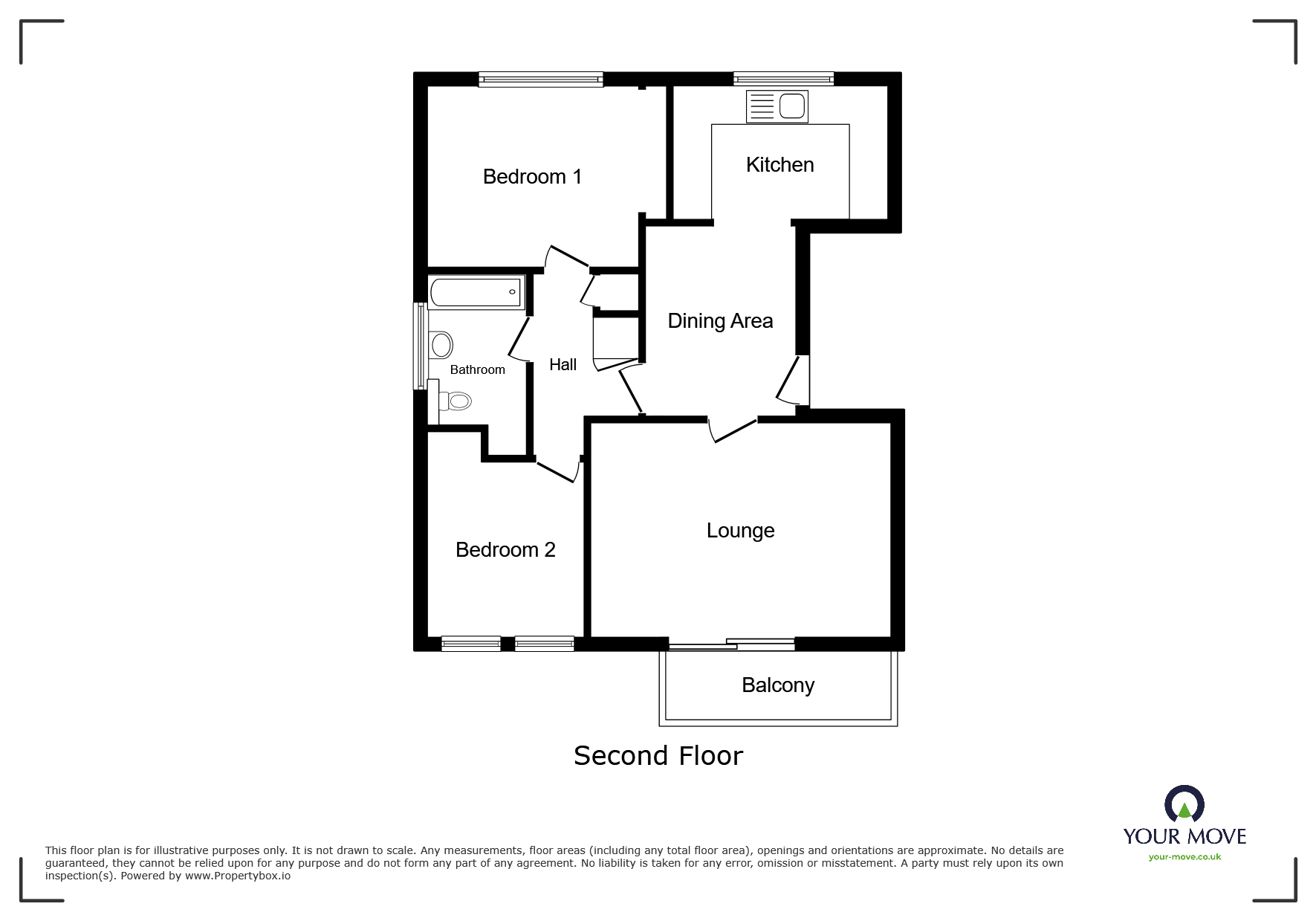 Flat 3, Langford House, 7, The Steyne, West Sussex floorplan