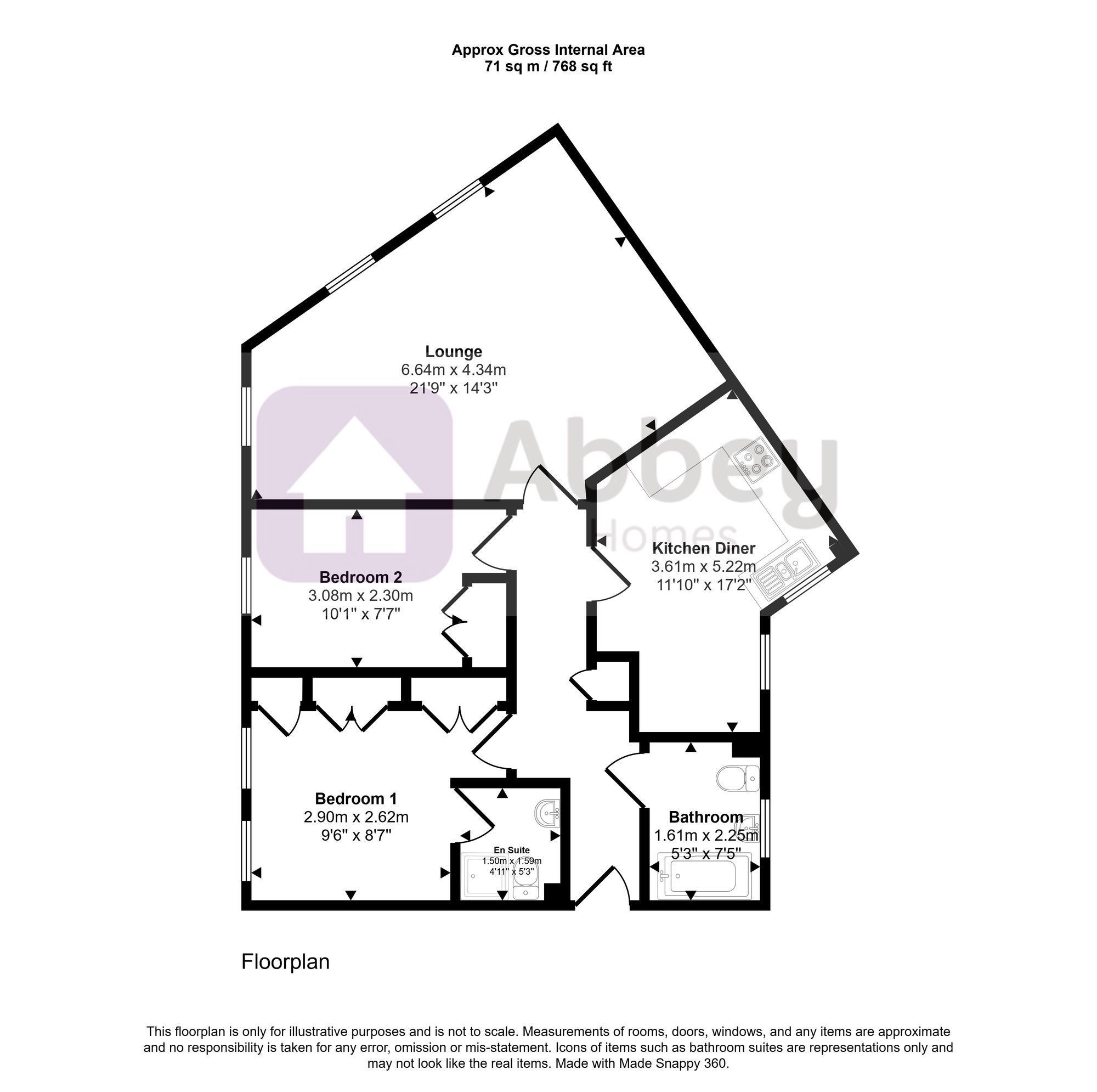 Apt A, 6 Montvale Gardens, Leicester floorplan