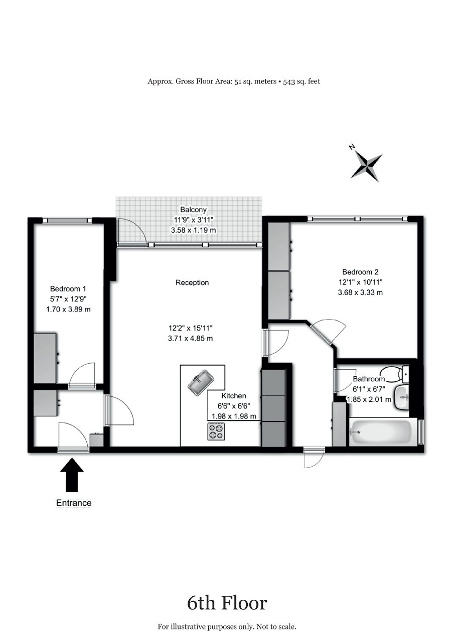 2 Bedrooms Flat to rent in Stuart Tower, 105 Maida Vale, Maida Vale, London W9