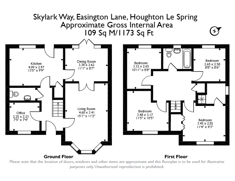 3, Skylark Way, Houghton le Spring floorplan