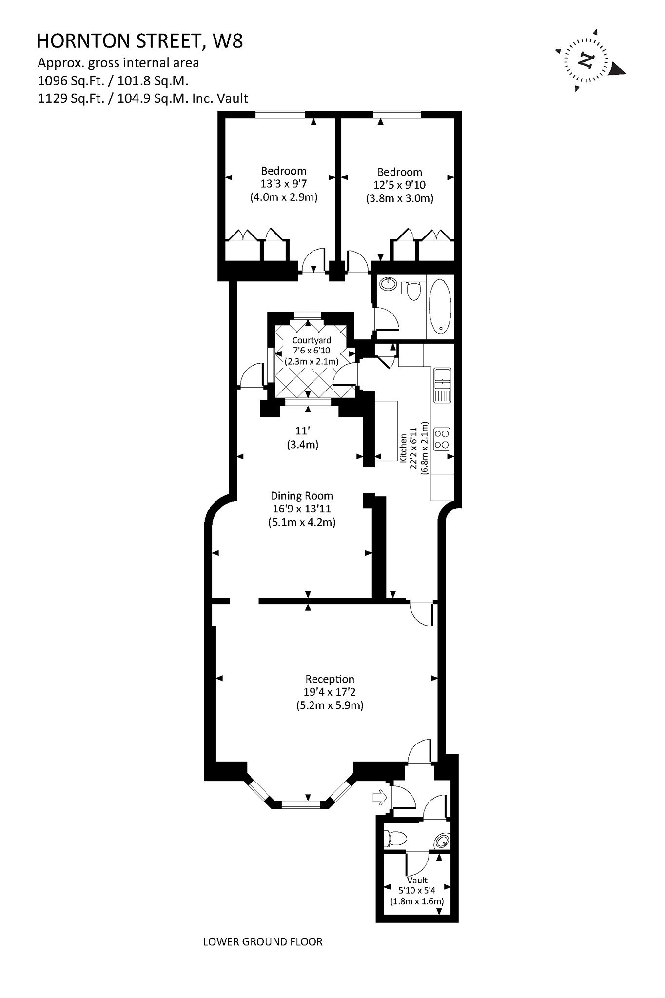 2 Bedrooms Flat to rent in Hornton Street, Kensington W8