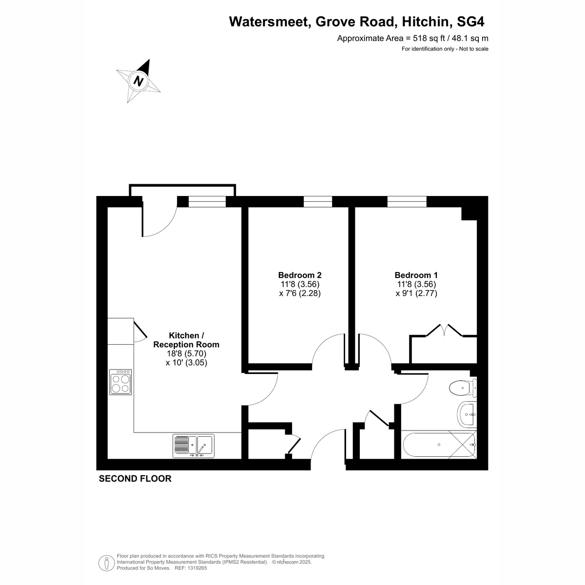 66 Watersmeet, Grove Road, Hitchin floorplan