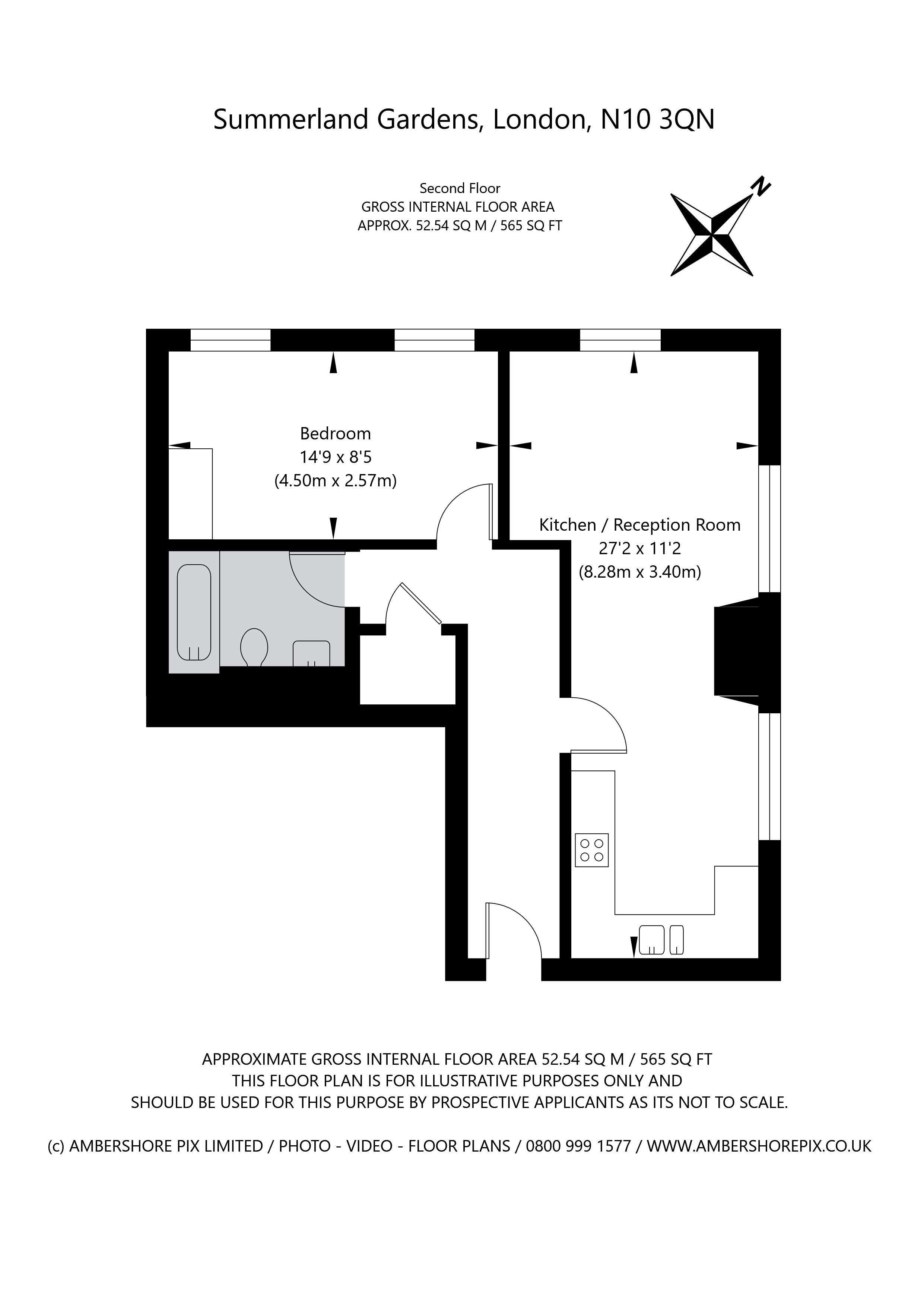 2, 14, Summerland Gardens, London floorplan