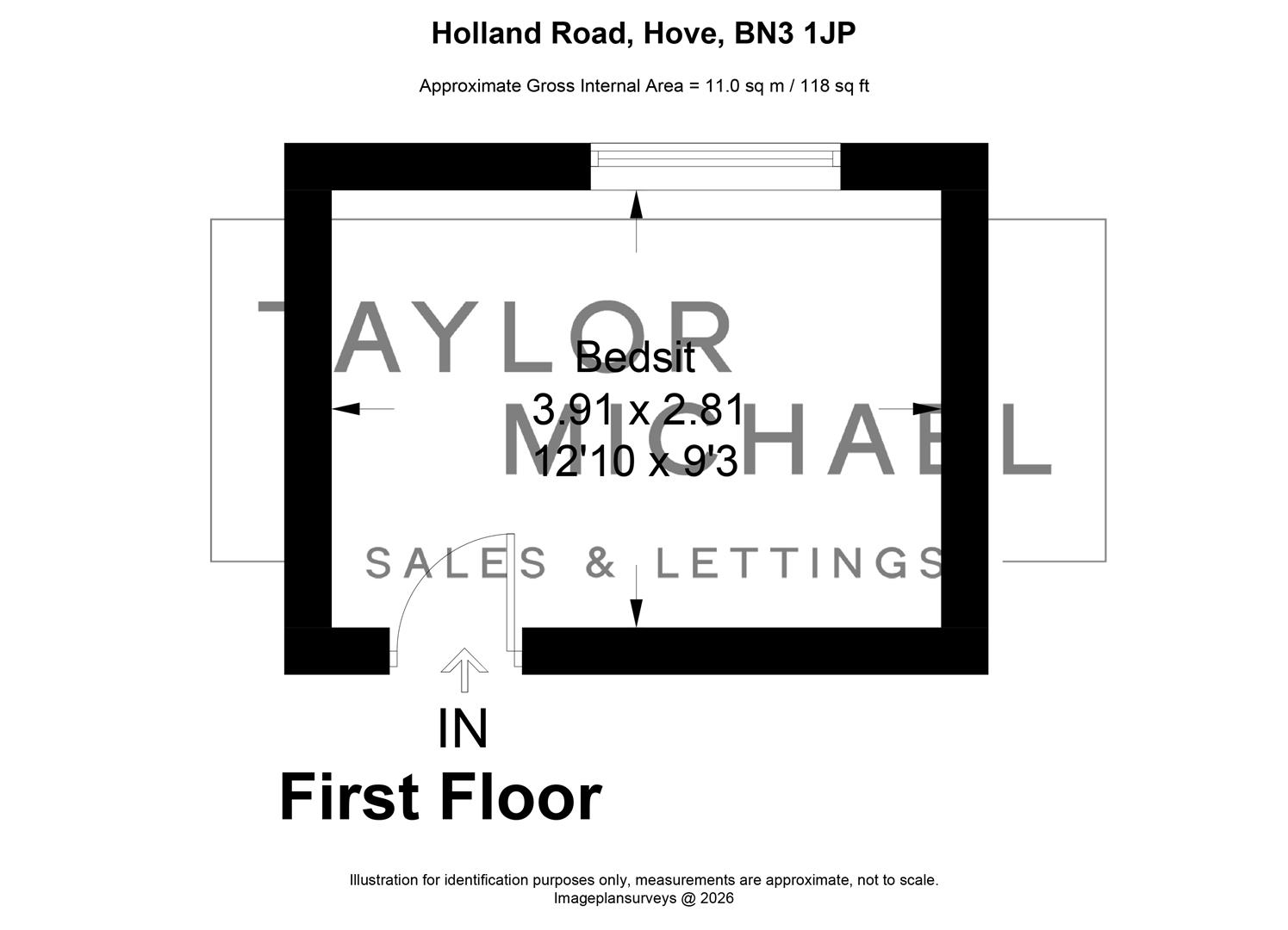 Room 2, 91, Holland Road, Hove floorplan
