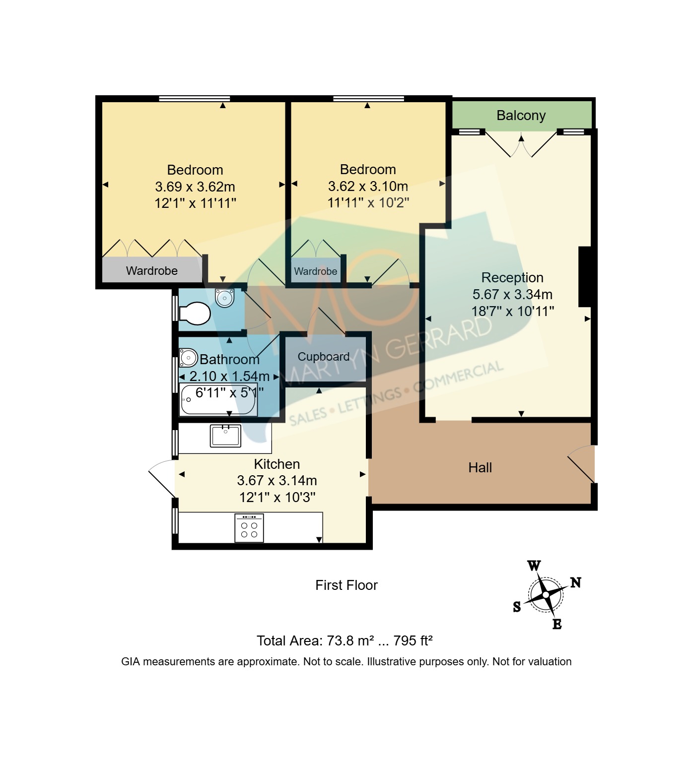 Flat 8, Beverley Court, 12, Western Road, London floorplan
