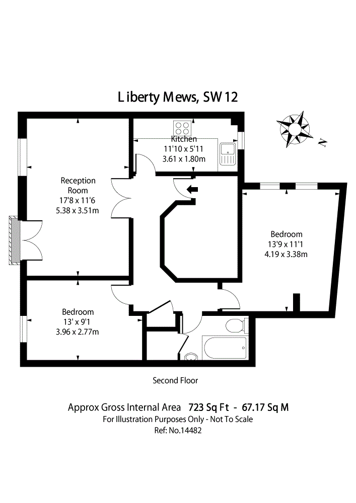 2 bed flat to rent in Liberty Mews, Clapham South, London SW12 Zoopla