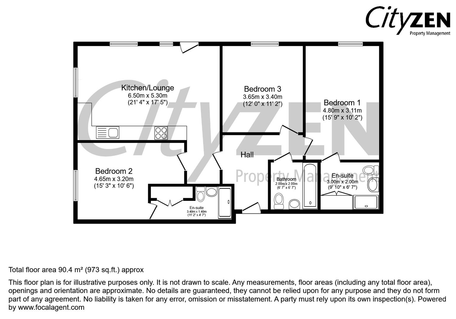 309 Block C Local Crescent, 14 Hulme Street, Salford floorplan