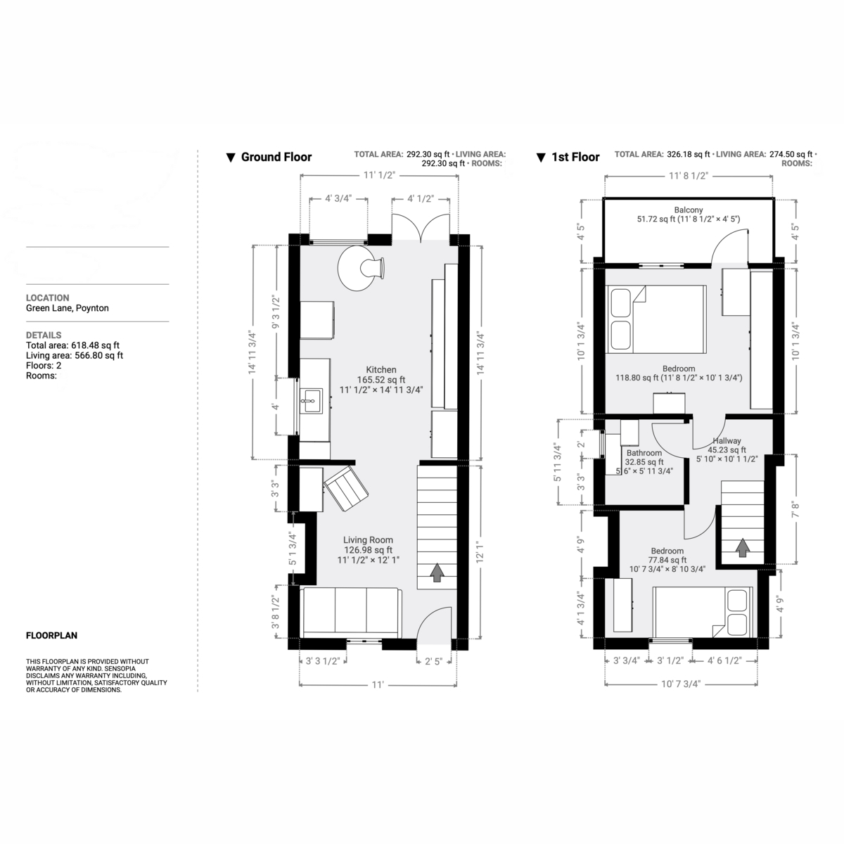 4 Middlewood Cottages, Green Lane, Poynton floorplan