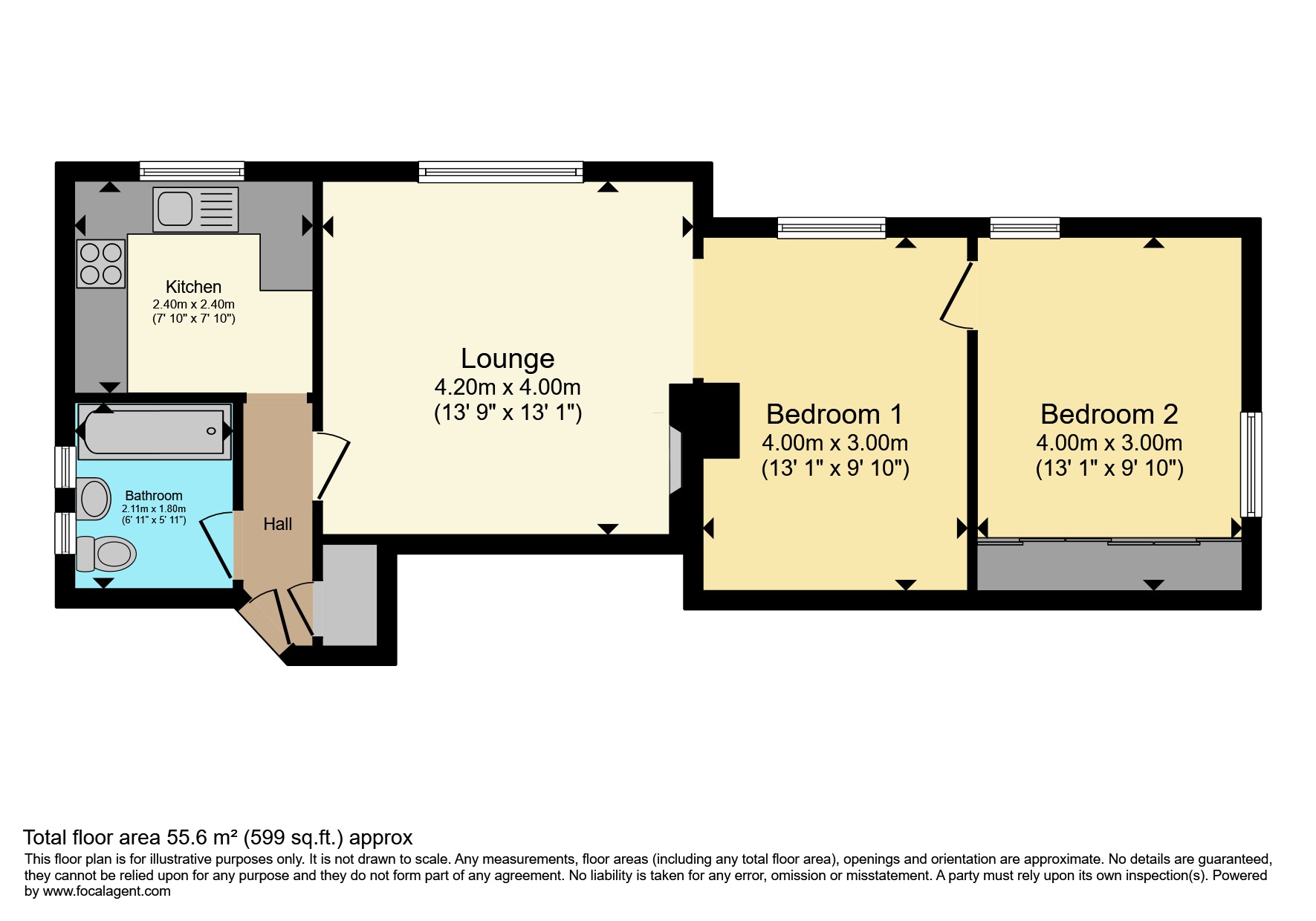Flat 3, Holcroft House, Dig Dag Hill, Waltham Cross floorplan
