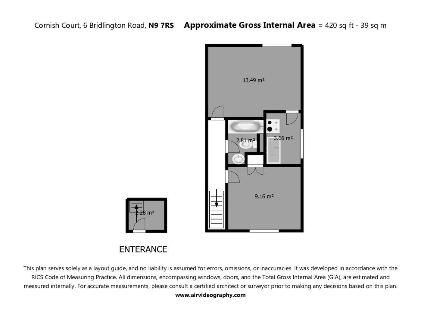 Flat 24, 16, Cornish Court, Bridlington Road, London floorplan