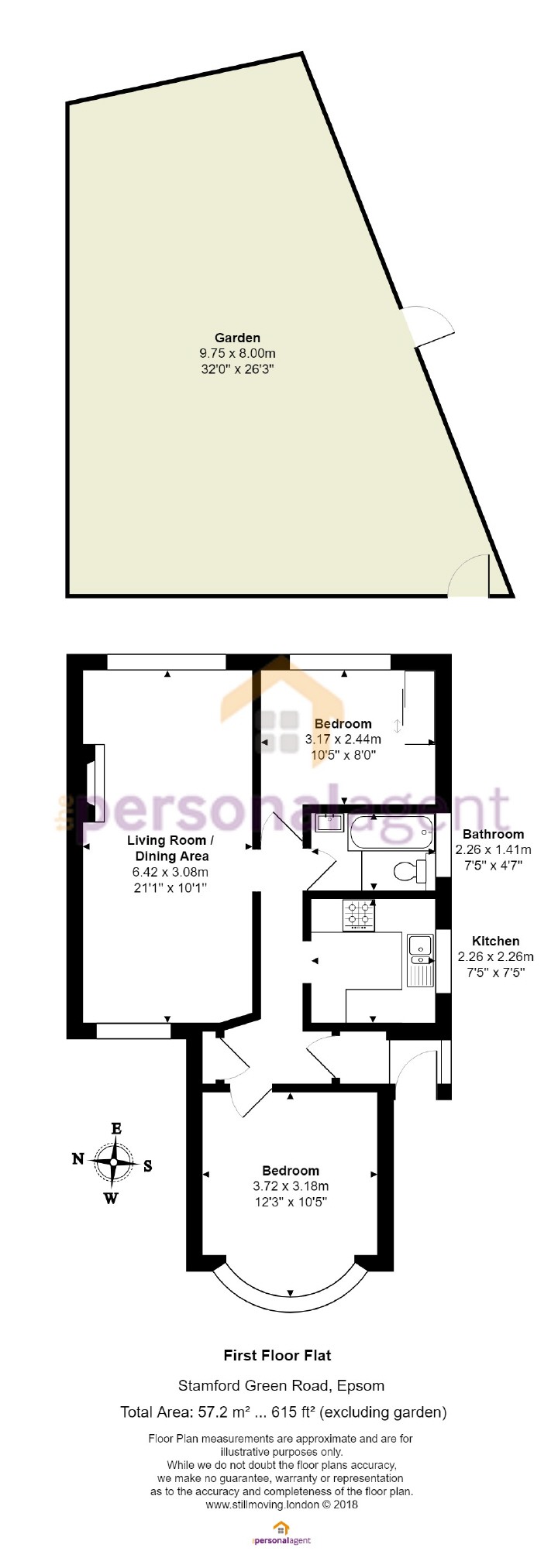 2 Bedrooms Maisonette for sale in Stamford Green Road, Epsom, Surrey KT18