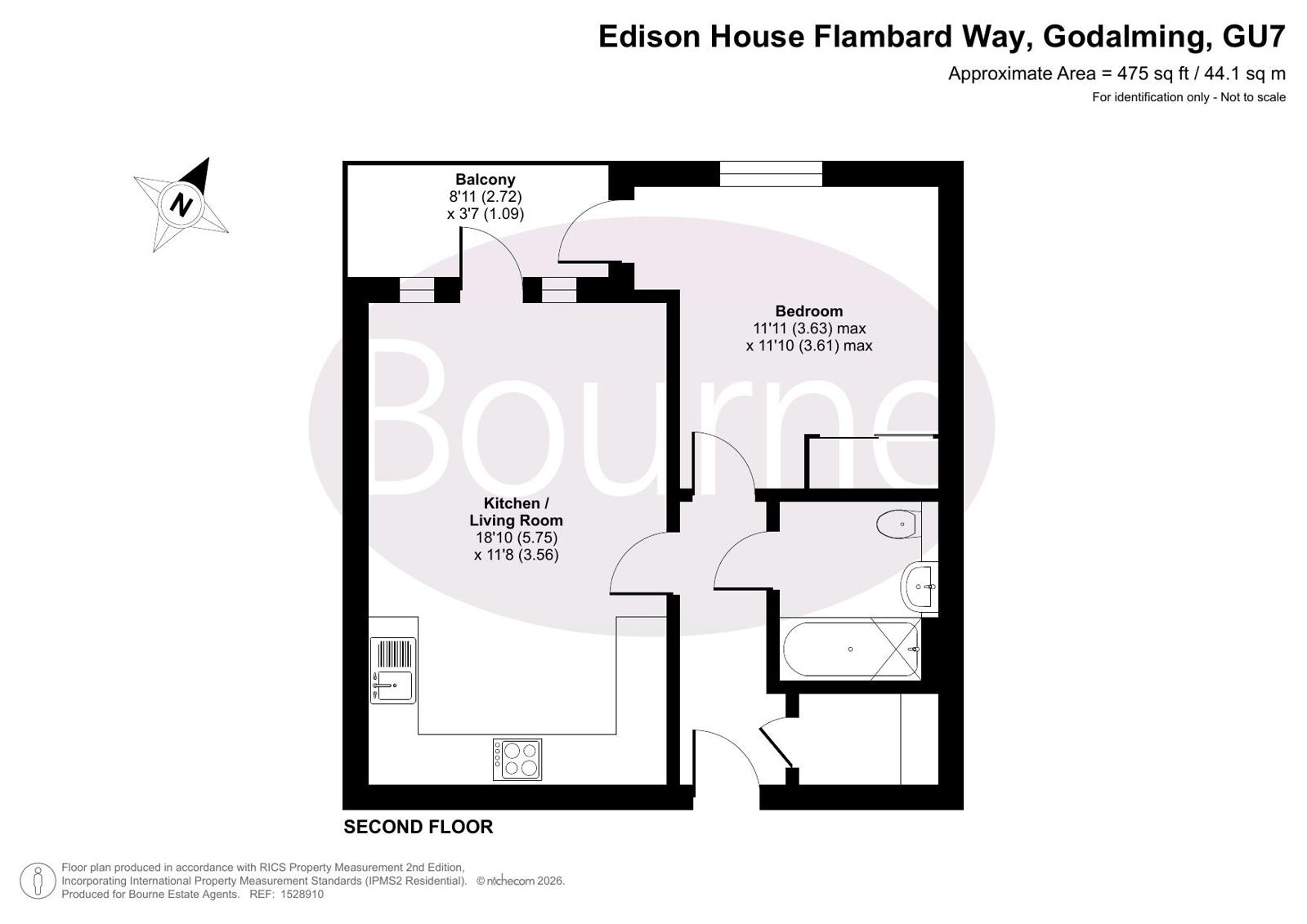 17 Edison House,, Flambard Way, Godalming floorplan