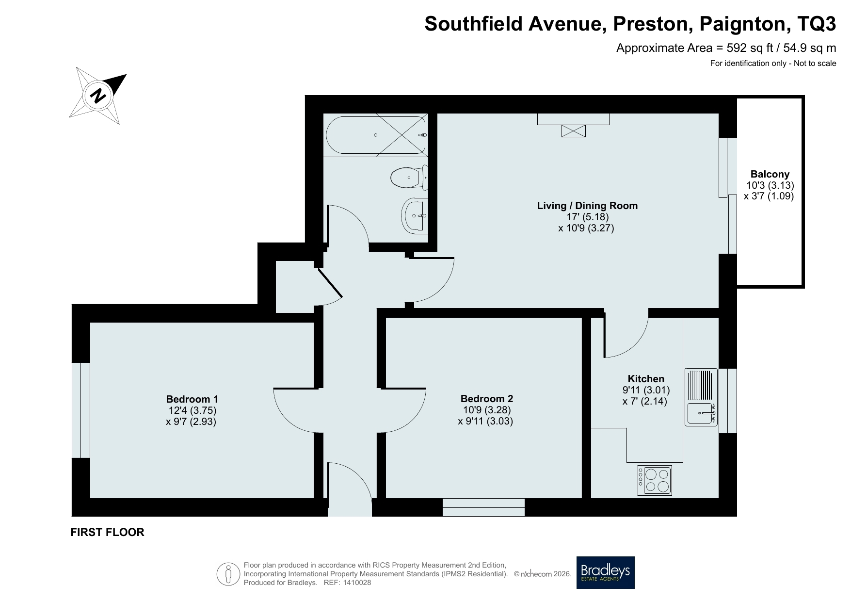 Flat 2, Handley Court, 29, Southfield Avenue, Paignton floorplan