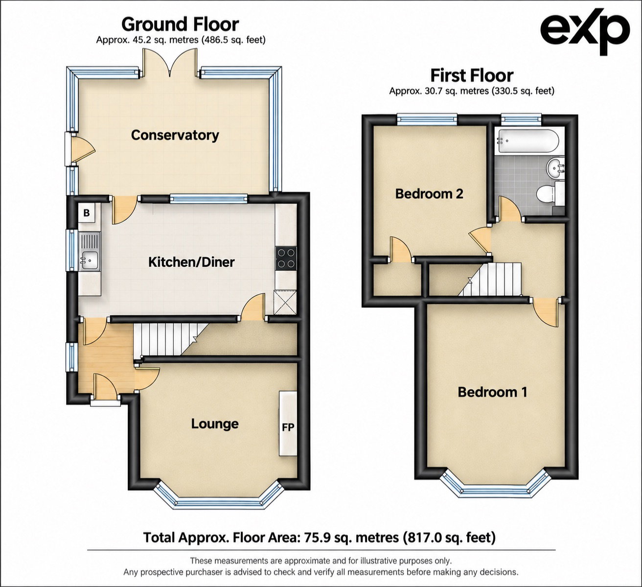 12, Herne Bay Road, Sturry floorplan