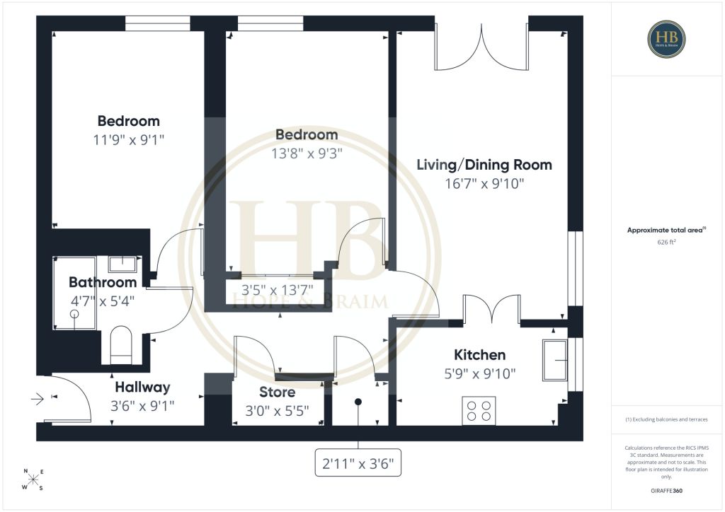 Flat 22, Fairways Court, Whitby floorplan