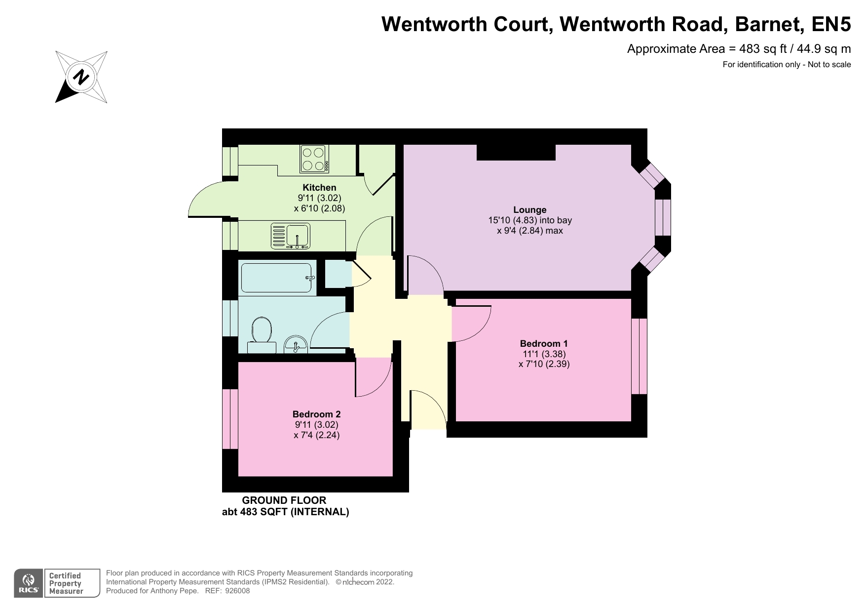9, Wentworth Court, Barnet floorplan