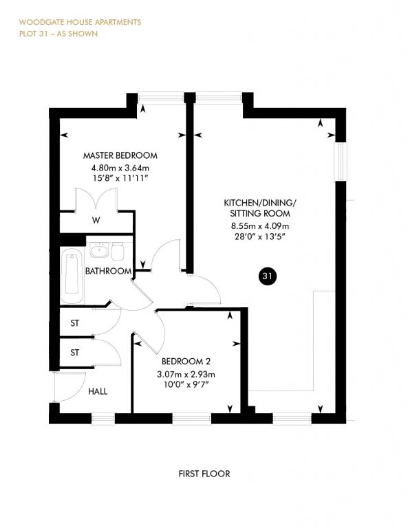 2 Bedrooms Flat for sale in Wellesley, Aldershot GU11