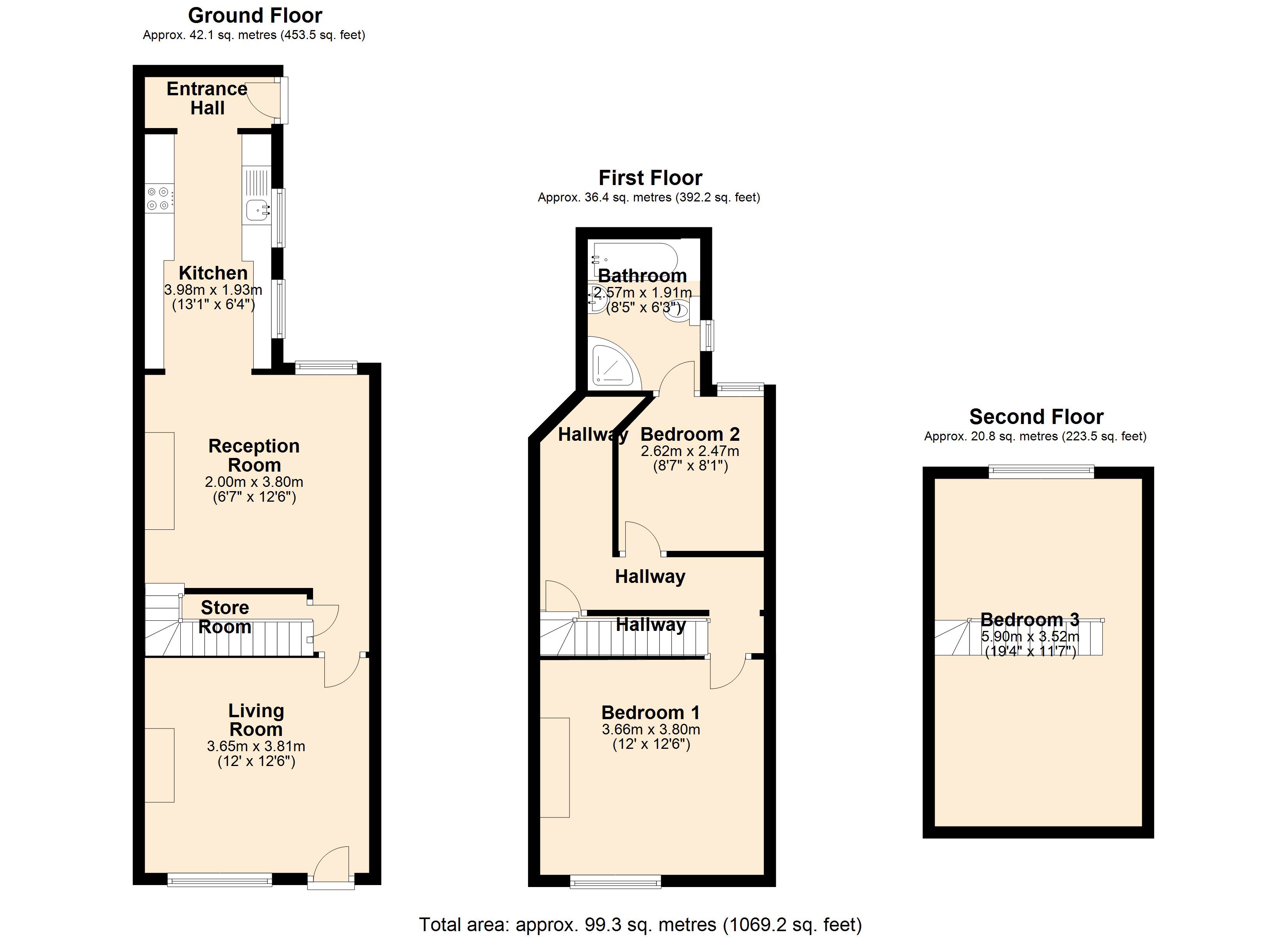 3 Bedrooms Terraced house for sale in Ringer Lane, Clowne, Chesterfield S43