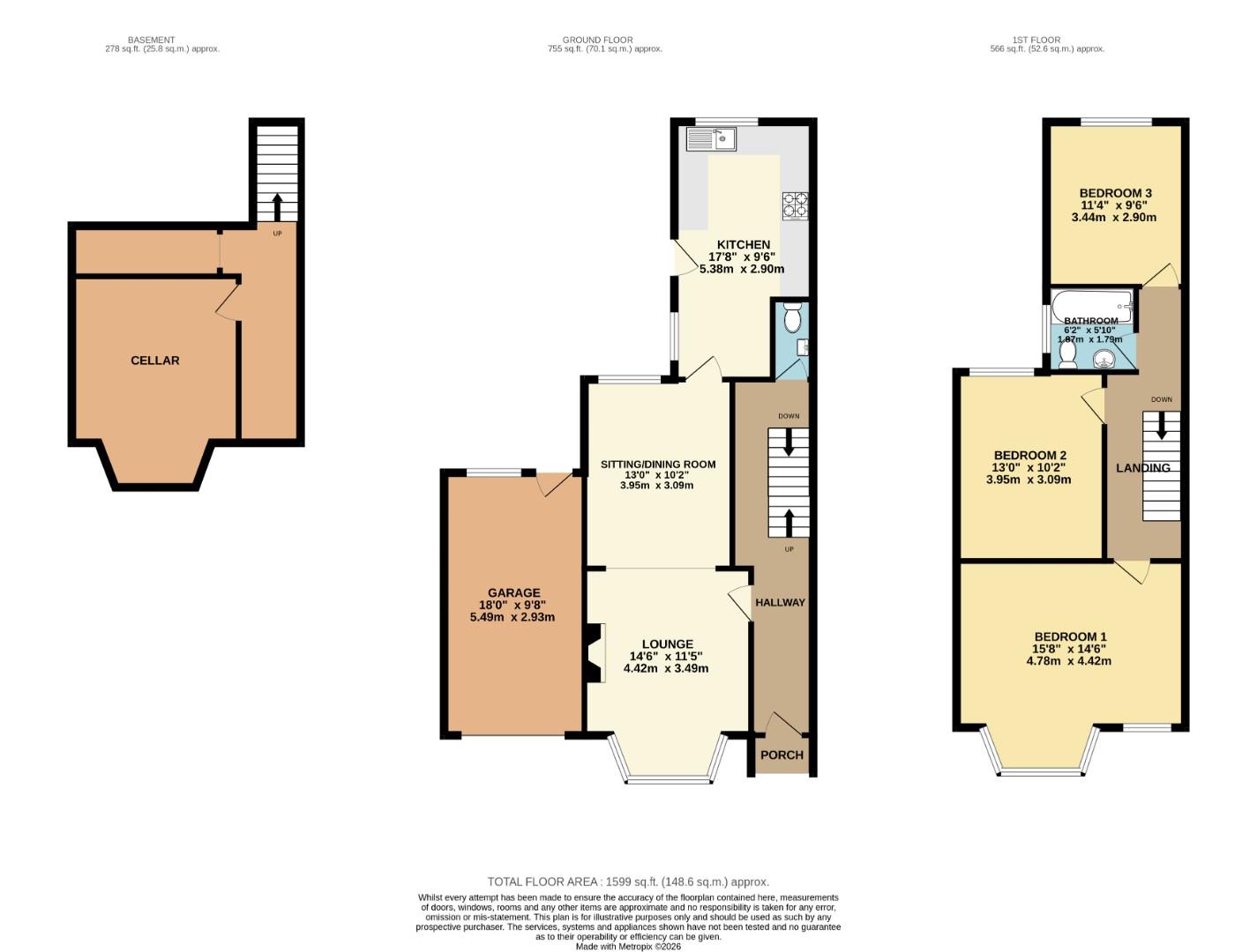 43, Corkland Road, Chorlton floorplan