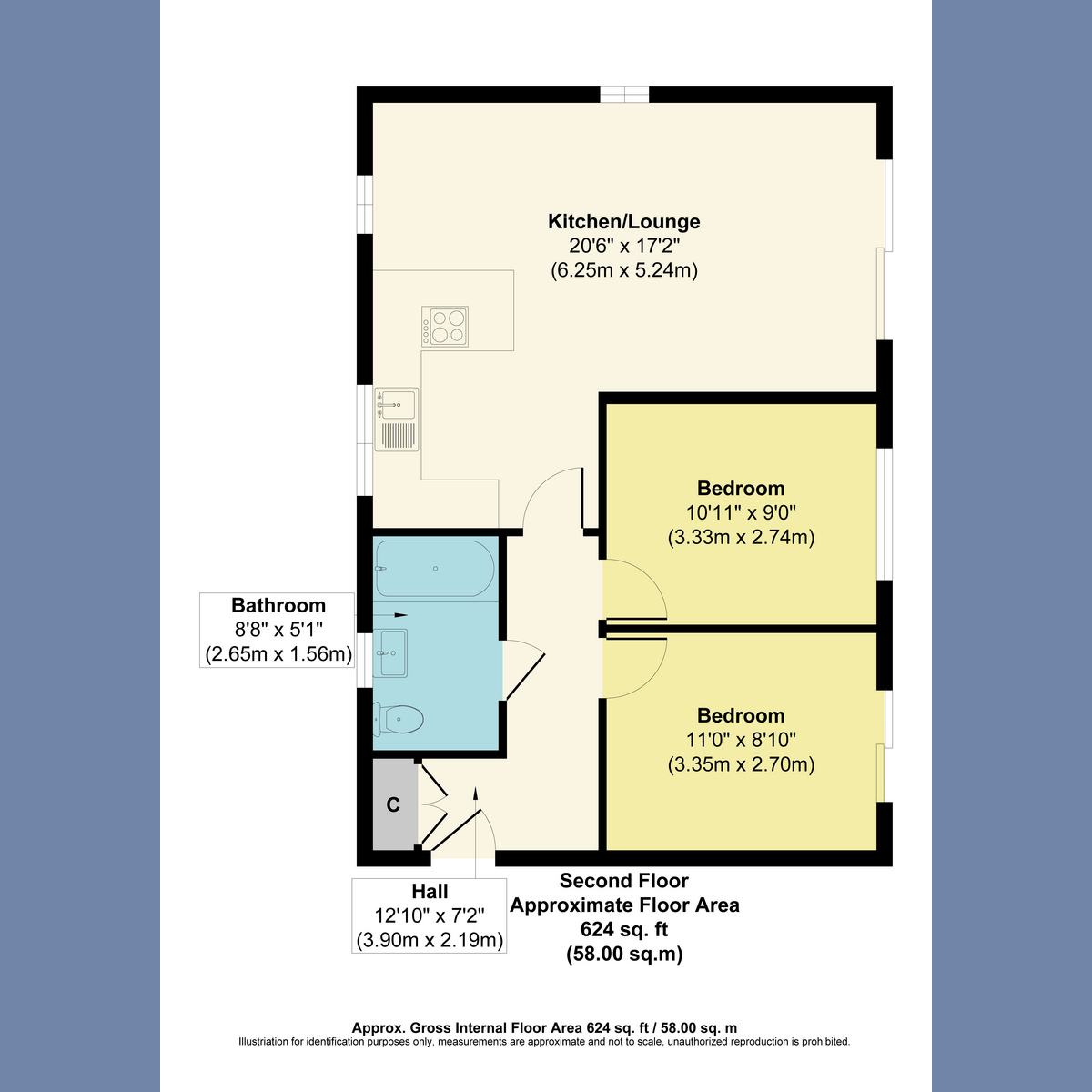 Flat 19, Victoria Court, Station Road, Otley floorplan