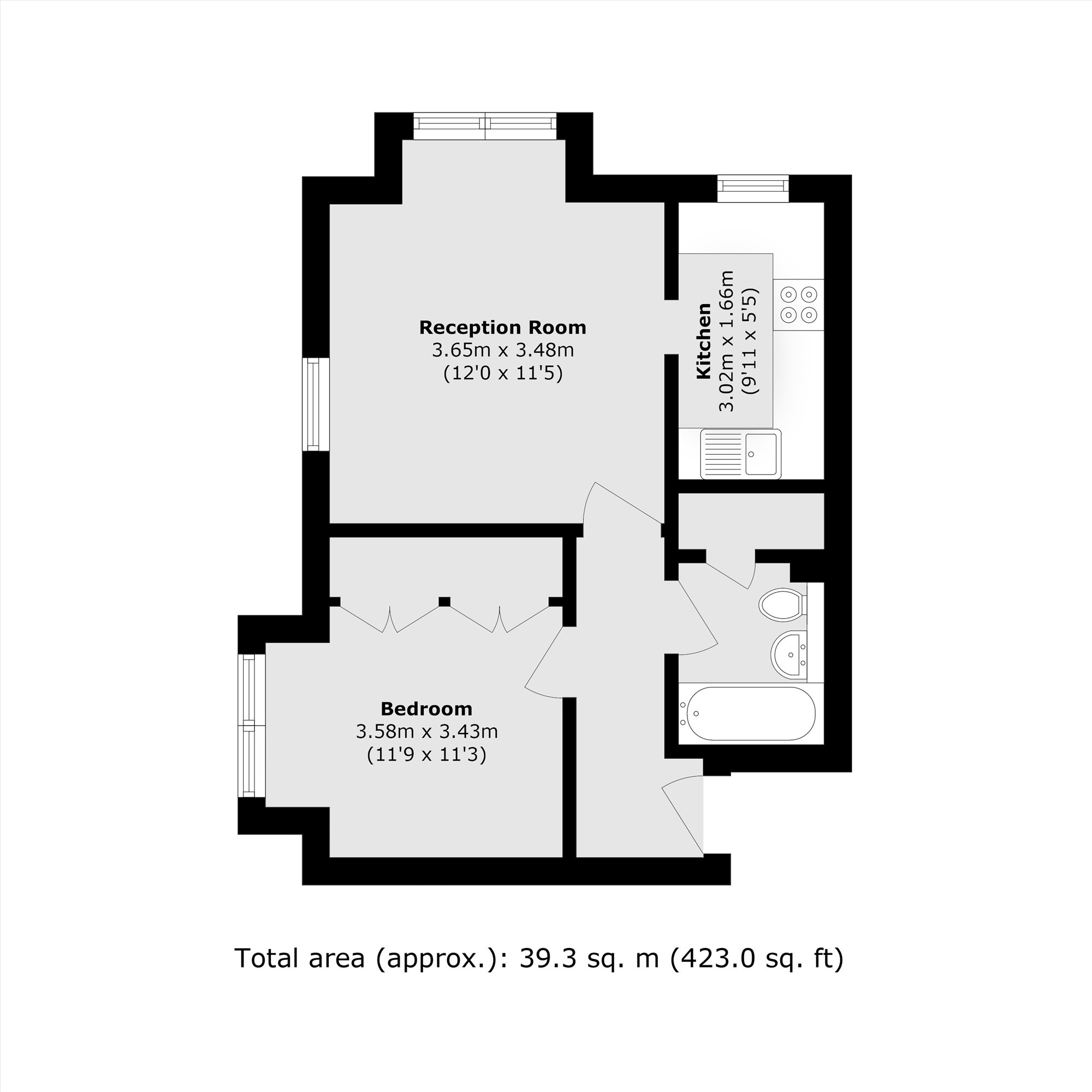 Flat 1, Mitchell House, 2A, Oxford Road North, London floorplan
