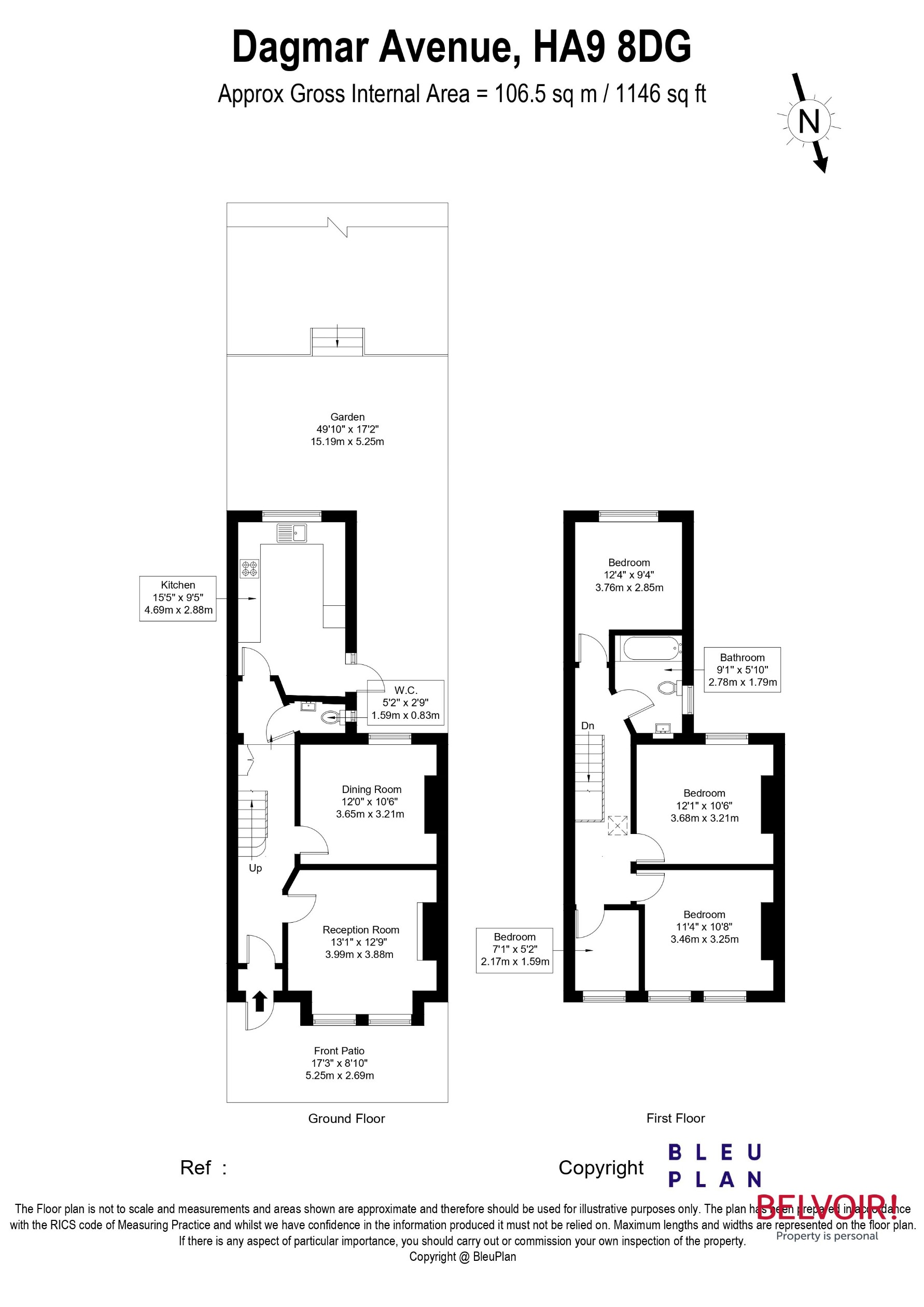 Dagmar Avenue, Wembley floorplan