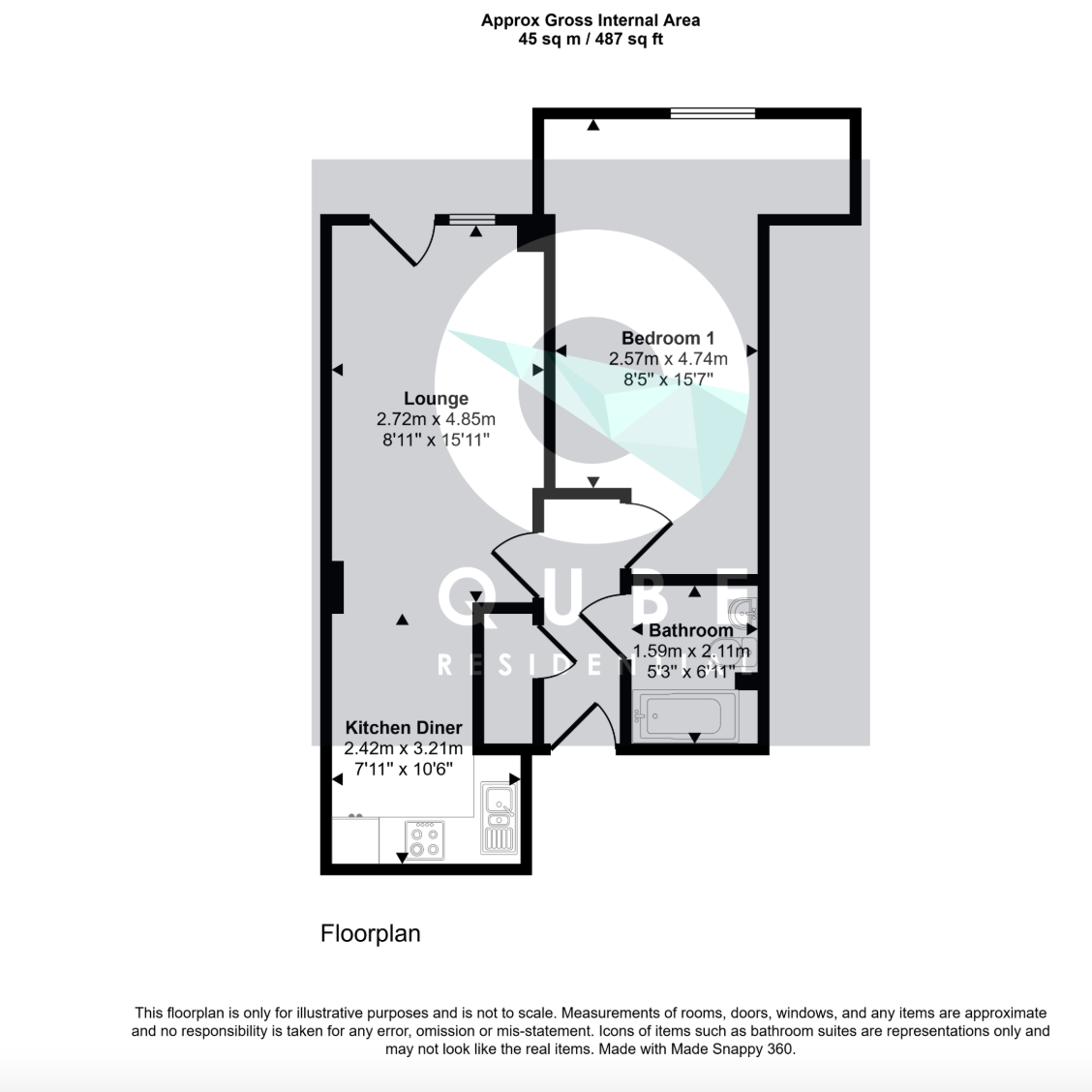 Unit 803, Northill Apartments, 65 Furness Quay, Salford floorplan