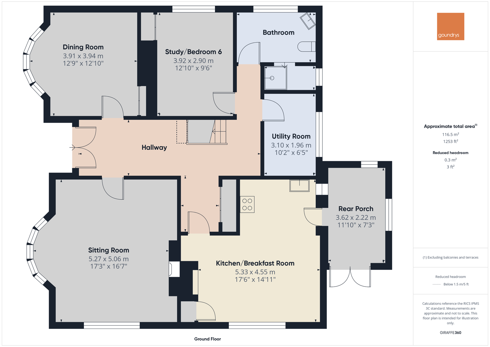 Overmead, Truro floorplan