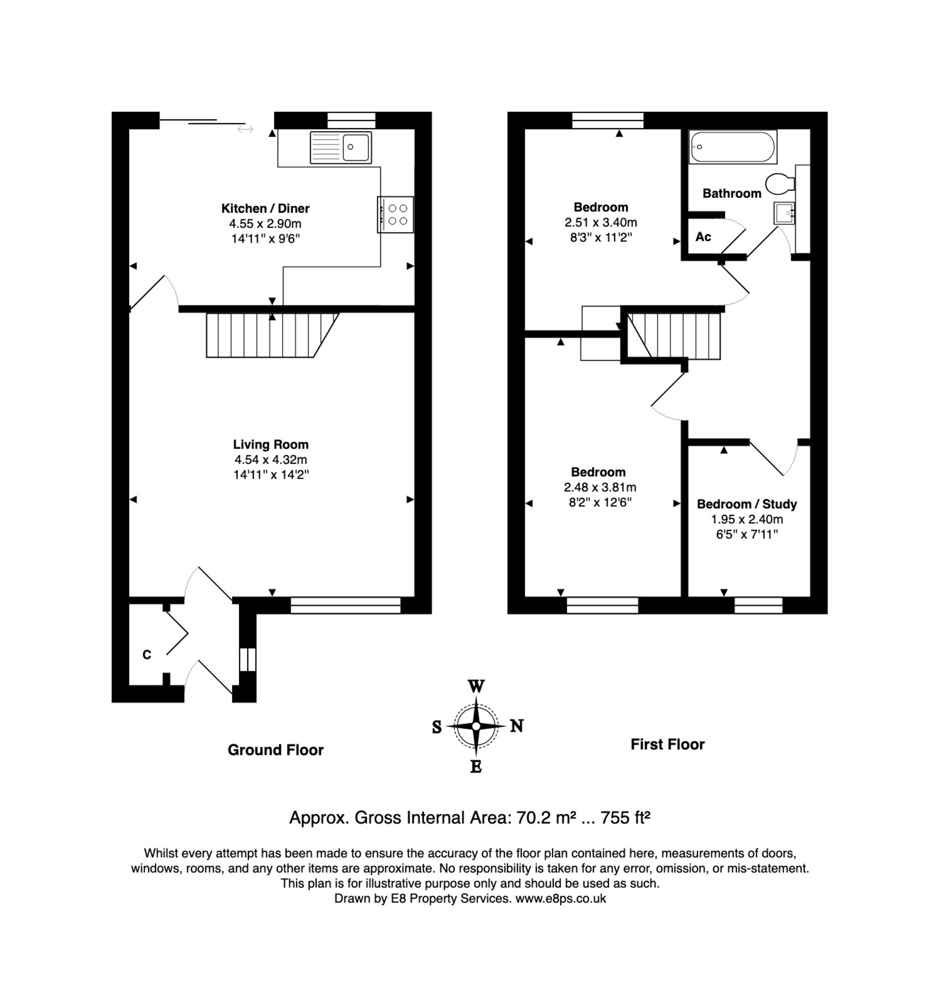 Thorney Leys, Witney floorplan