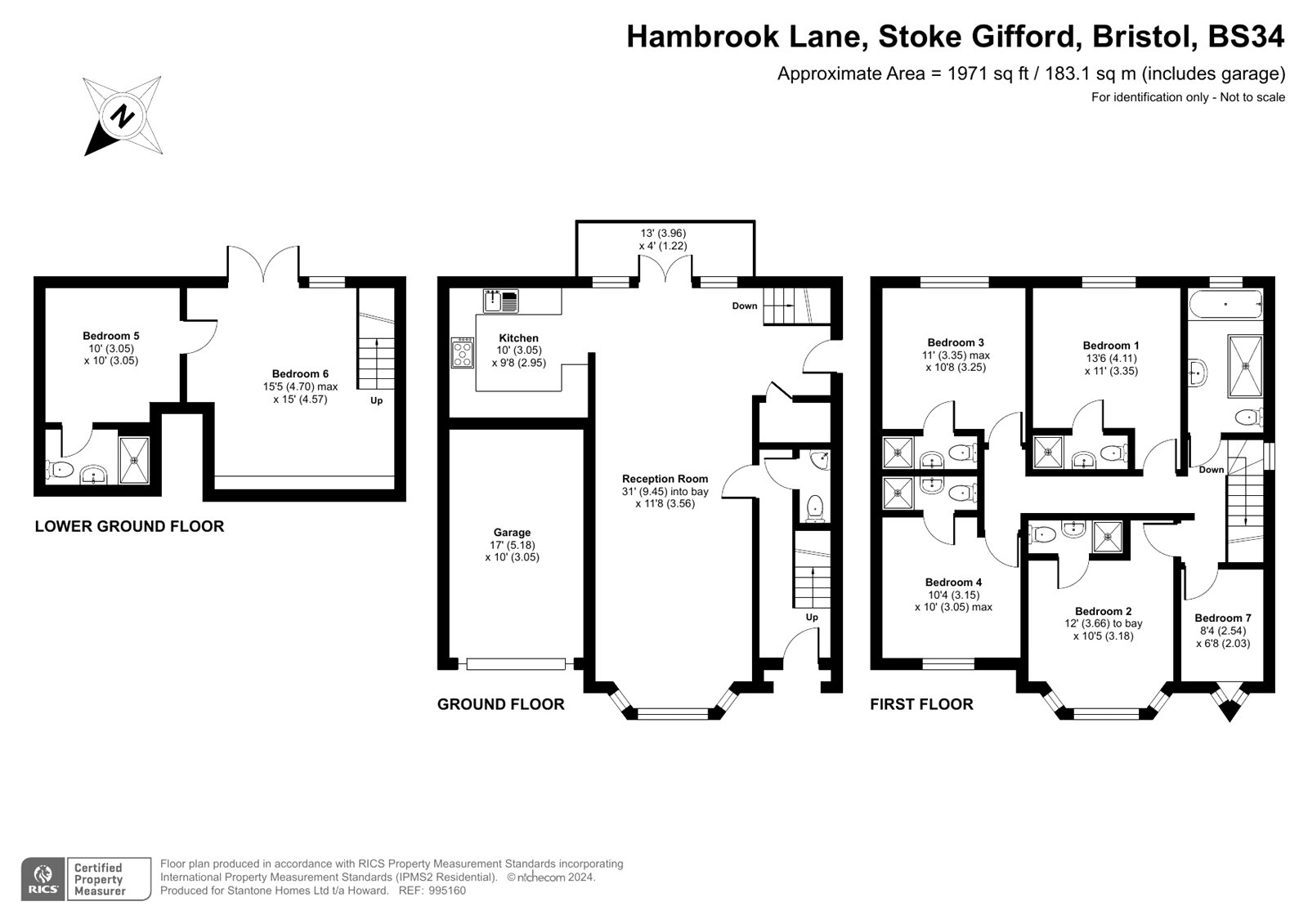 Hambrook Lane, Stoke Gifford, Bristol BS34, 5 bedroom detached house to