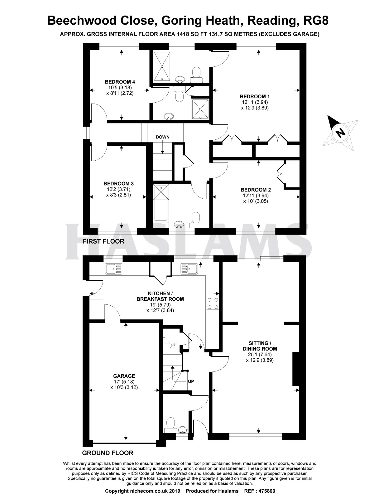 4 Bedrooms Detached house for sale in Beechwood Close, Goring Heath, Reading RG8