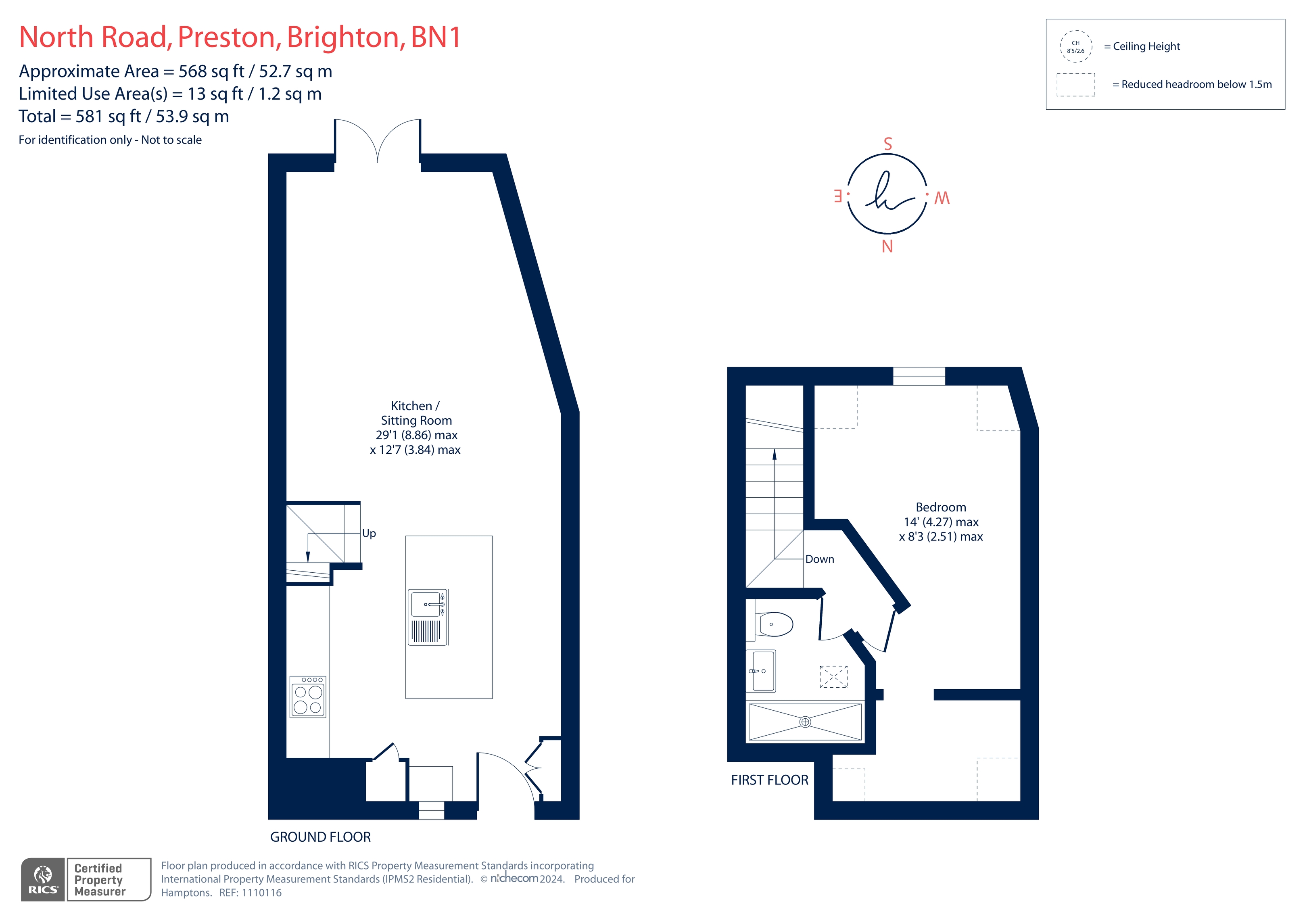 9 Barclay Cottages, North Road, Brighton floorplan